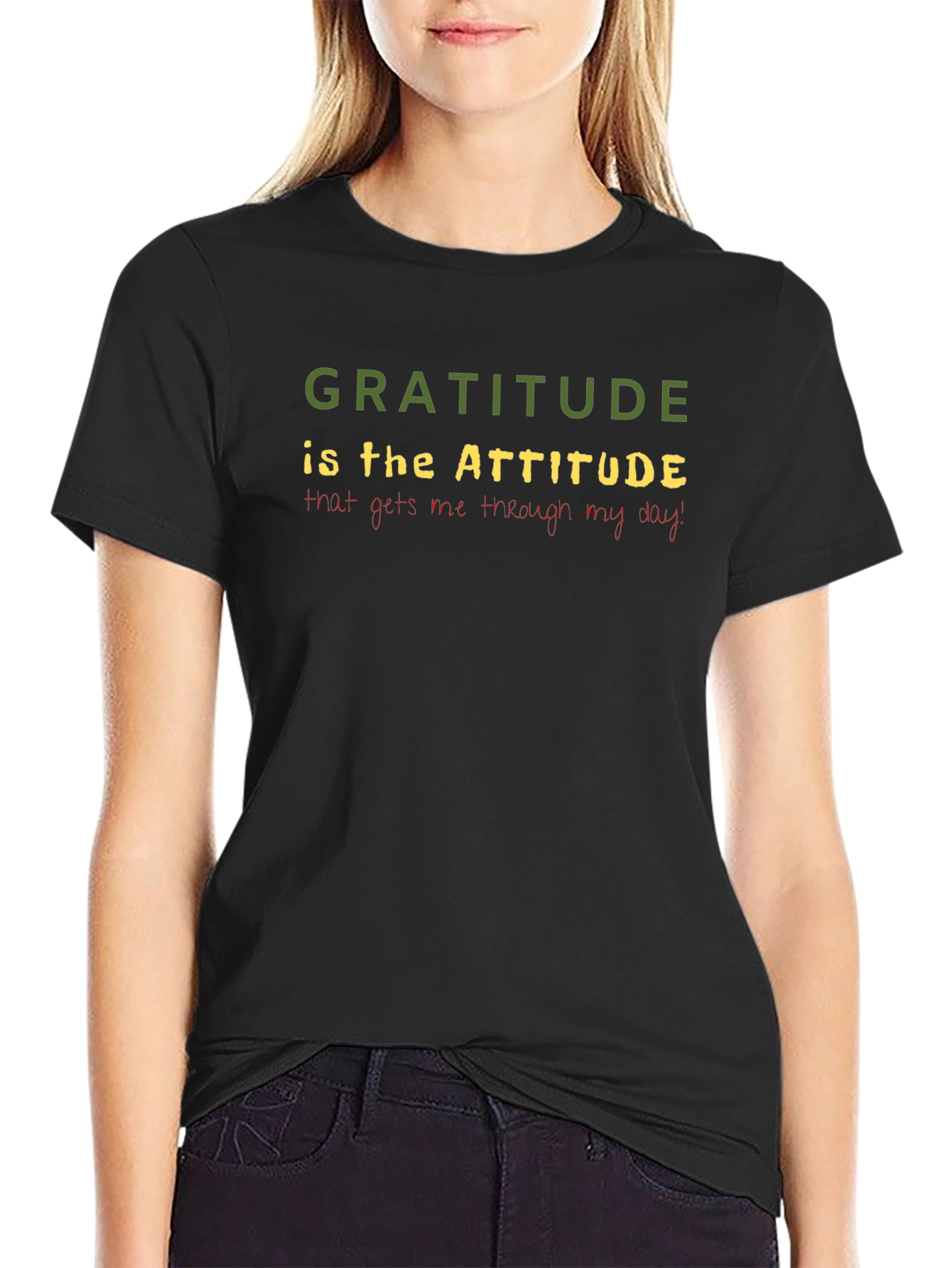 Gratitude Attitude T-Shirt - Inspirational Quote Tee