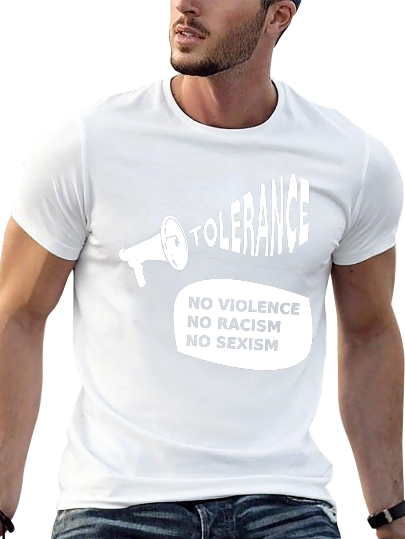 Tolerance Tee - No Violence Racism Sexism