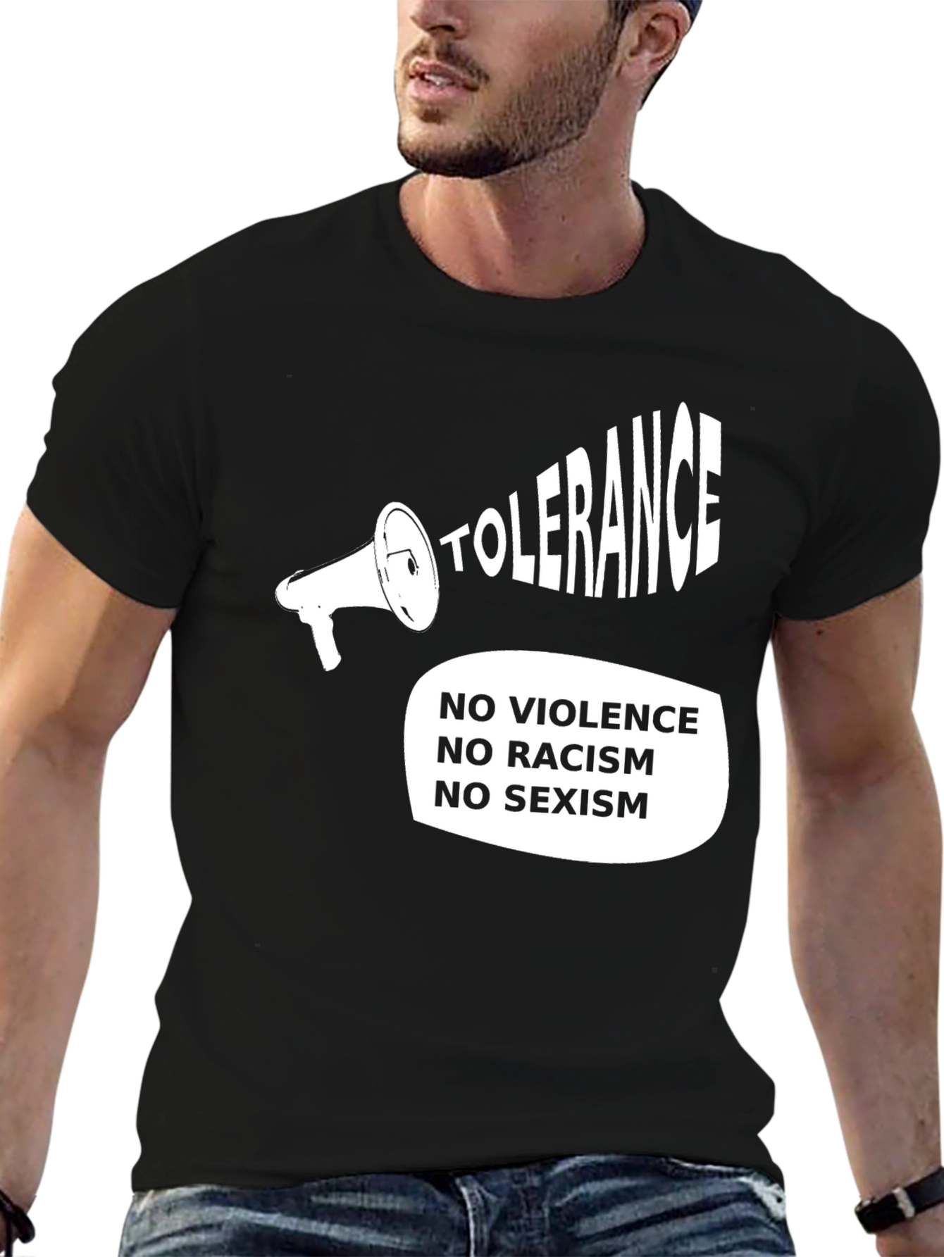Tolerance Tee - No Violence Racism Sexism