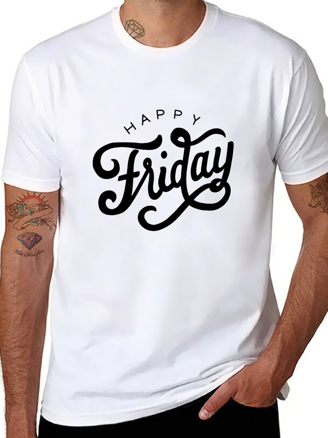 Happy Friday Black T-Shirt