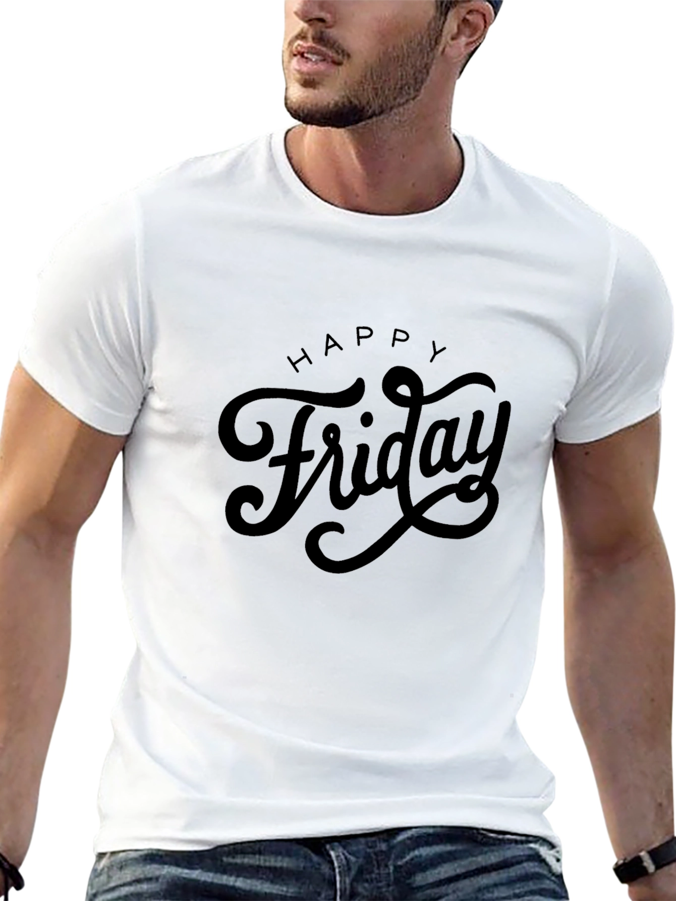 Happy Friday Black T-Shirt