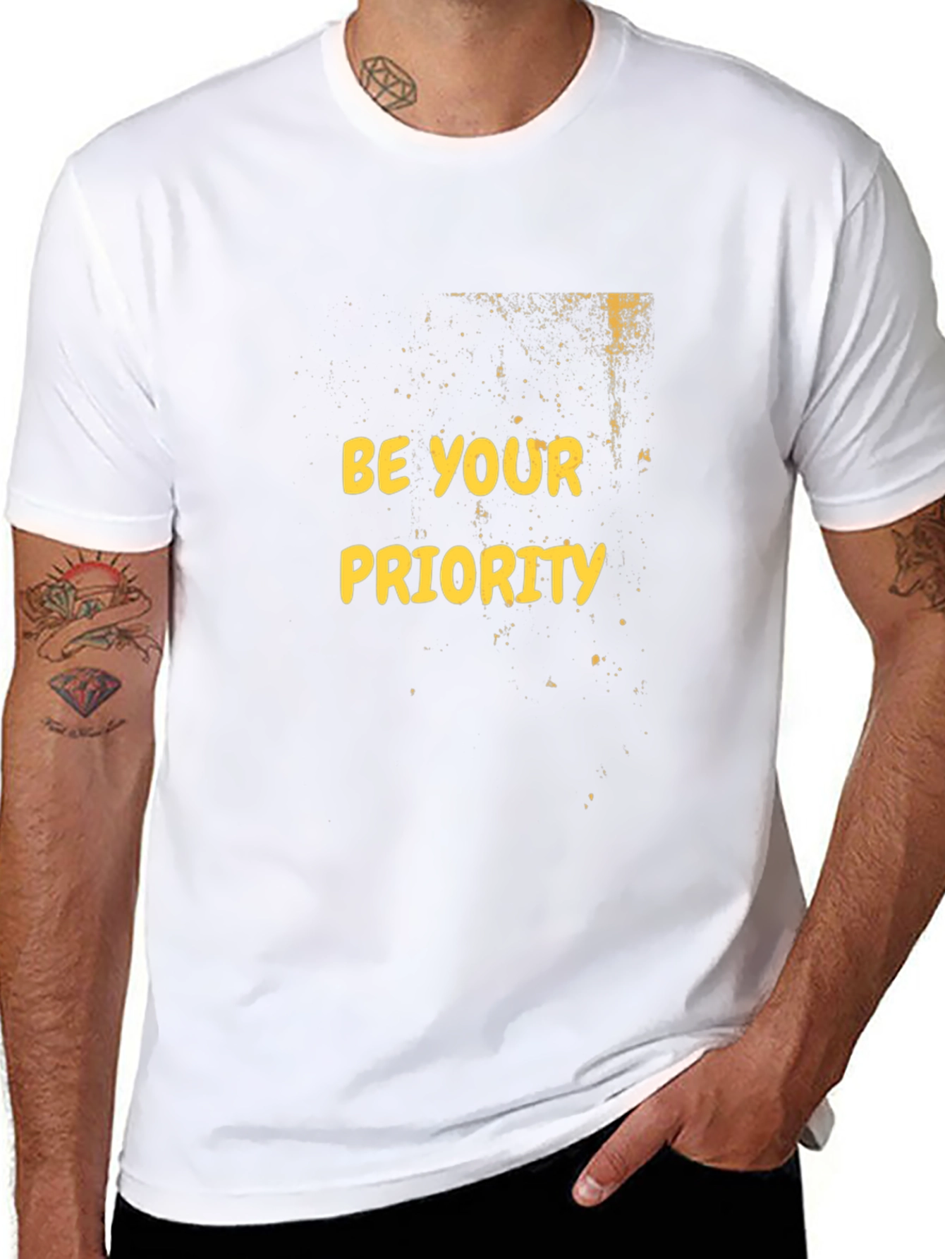 Be Your Priority Black Graphic Tee