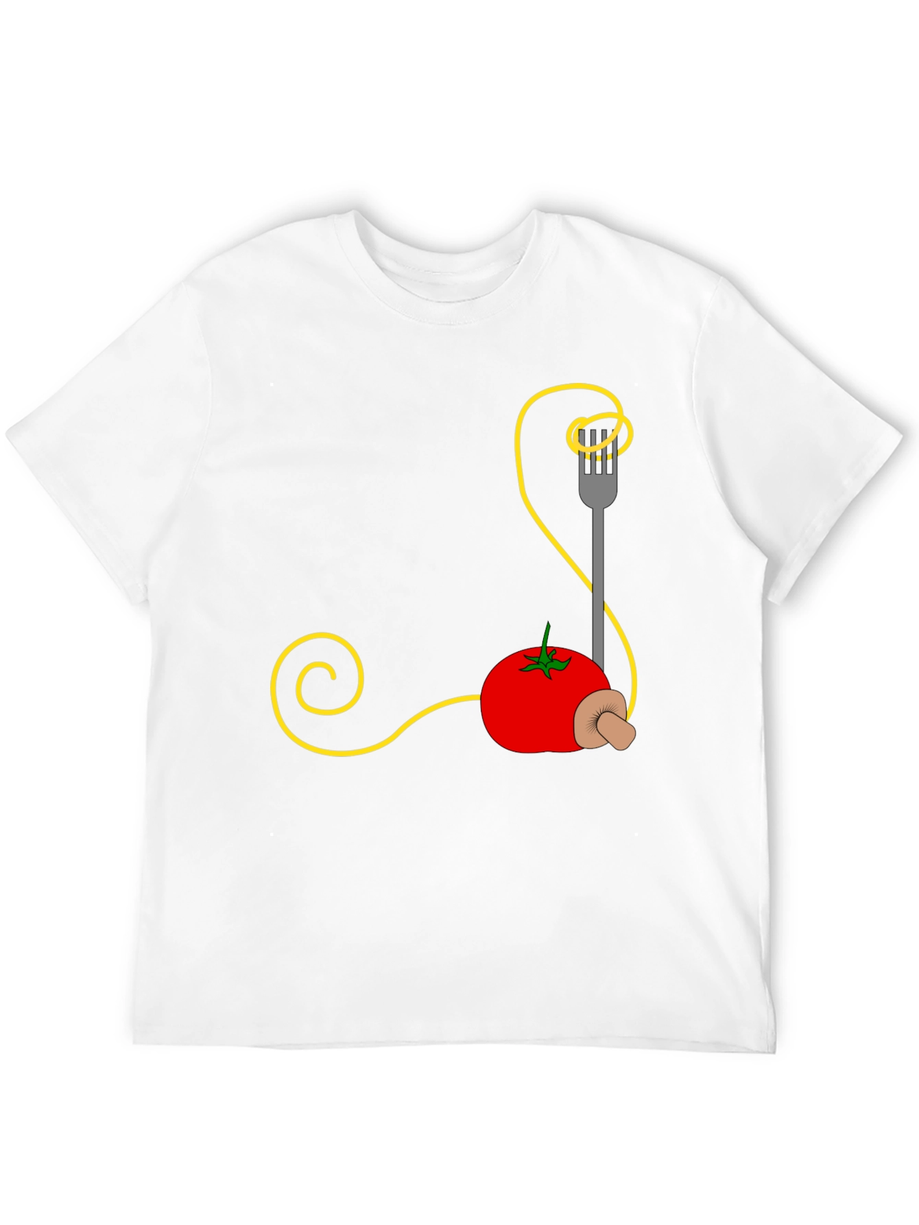 Spaghetti Tomato Graphic Tee - Quirky Foodie Fashion