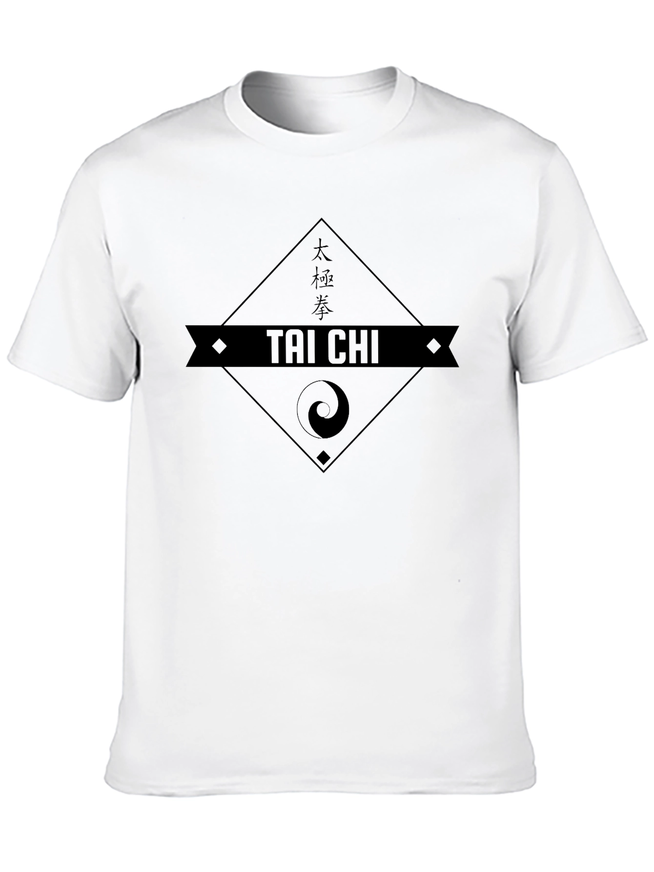 Tai Chi Graphic Tee - Black Cotton T-Shirt