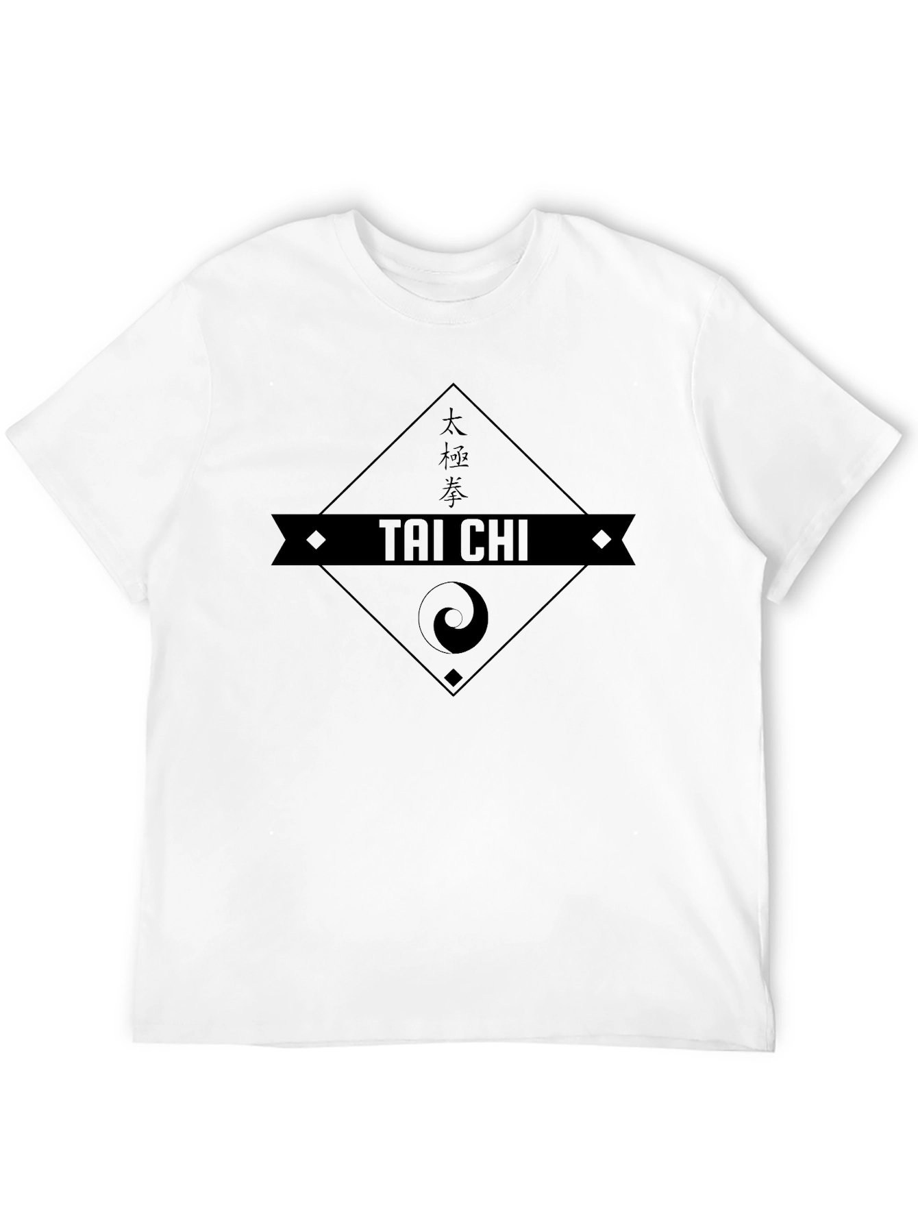 Tai Chi Graphic Tee - Black Cotton T-Shirt