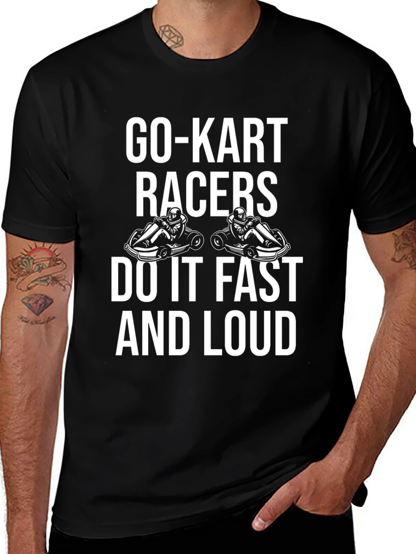 Go-Kart Racers Black Graphic Tee