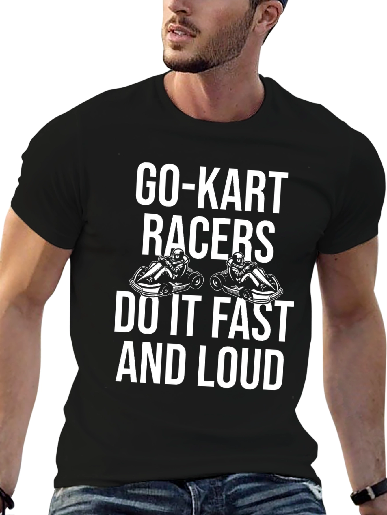 Go-Kart Racers Black Graphic Tee