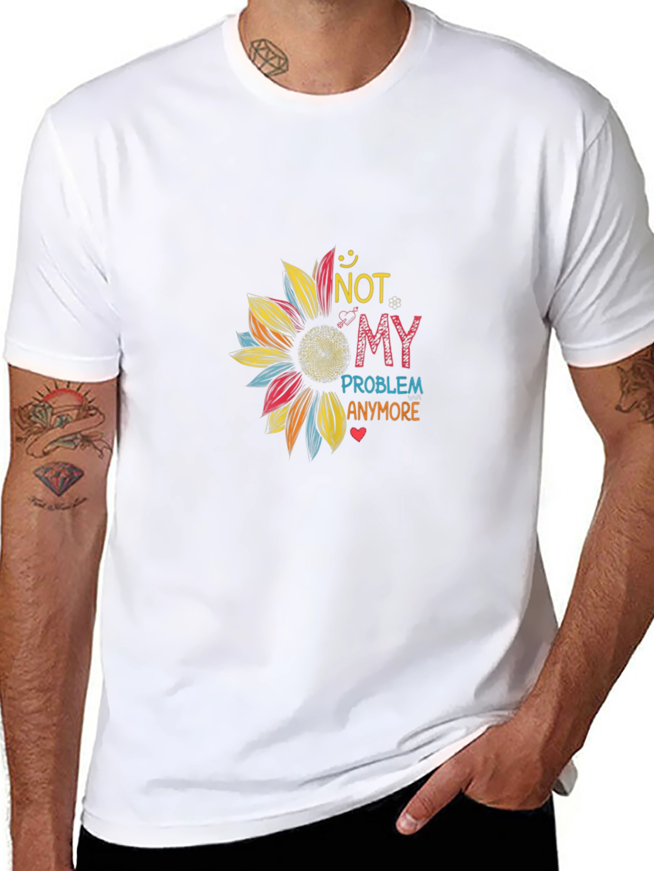 Not My Problem Anymore Graphic Sunflower Tee