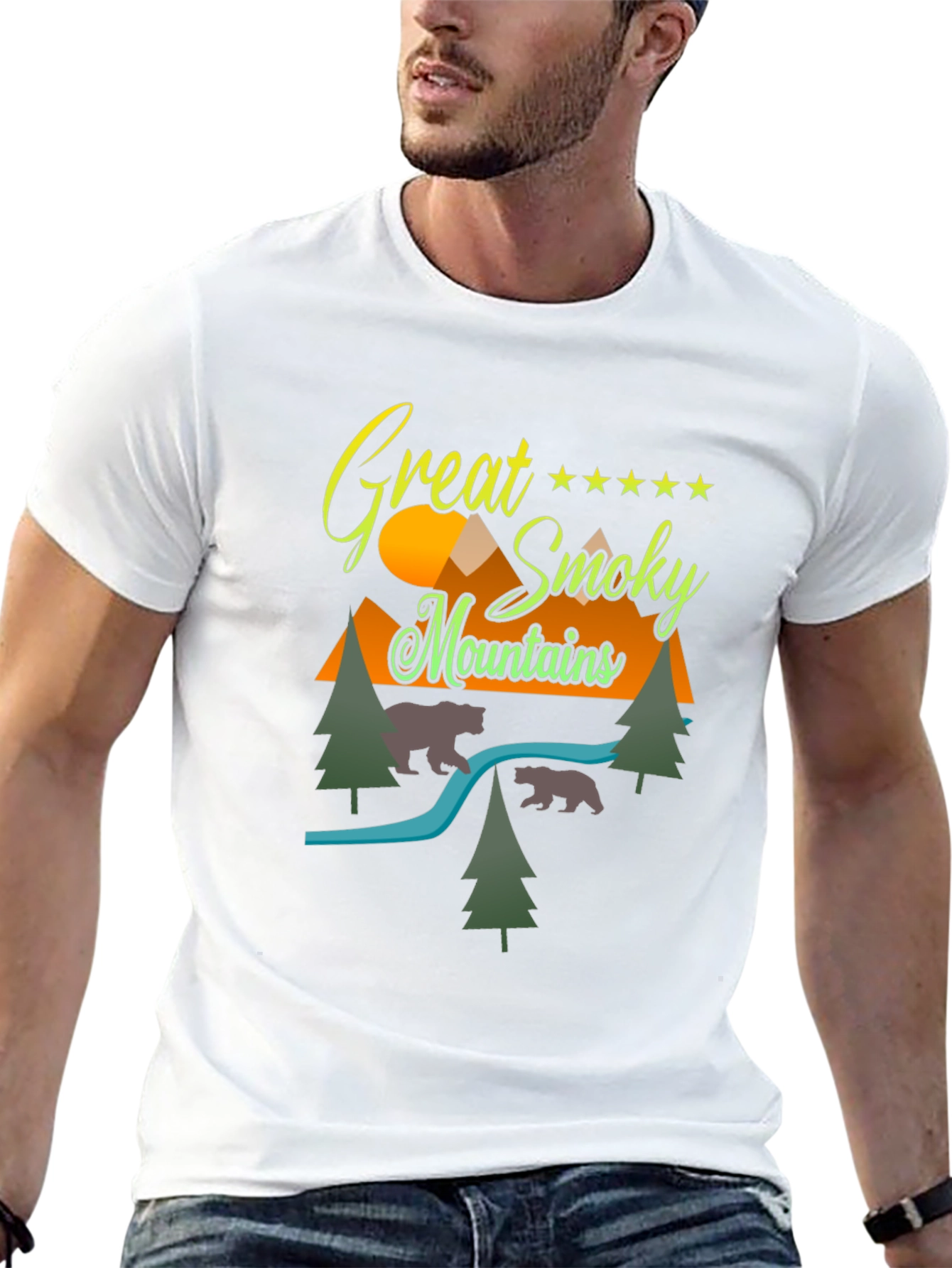 Great Smoky Mountains Graphic Tee - Black Cotton Blend