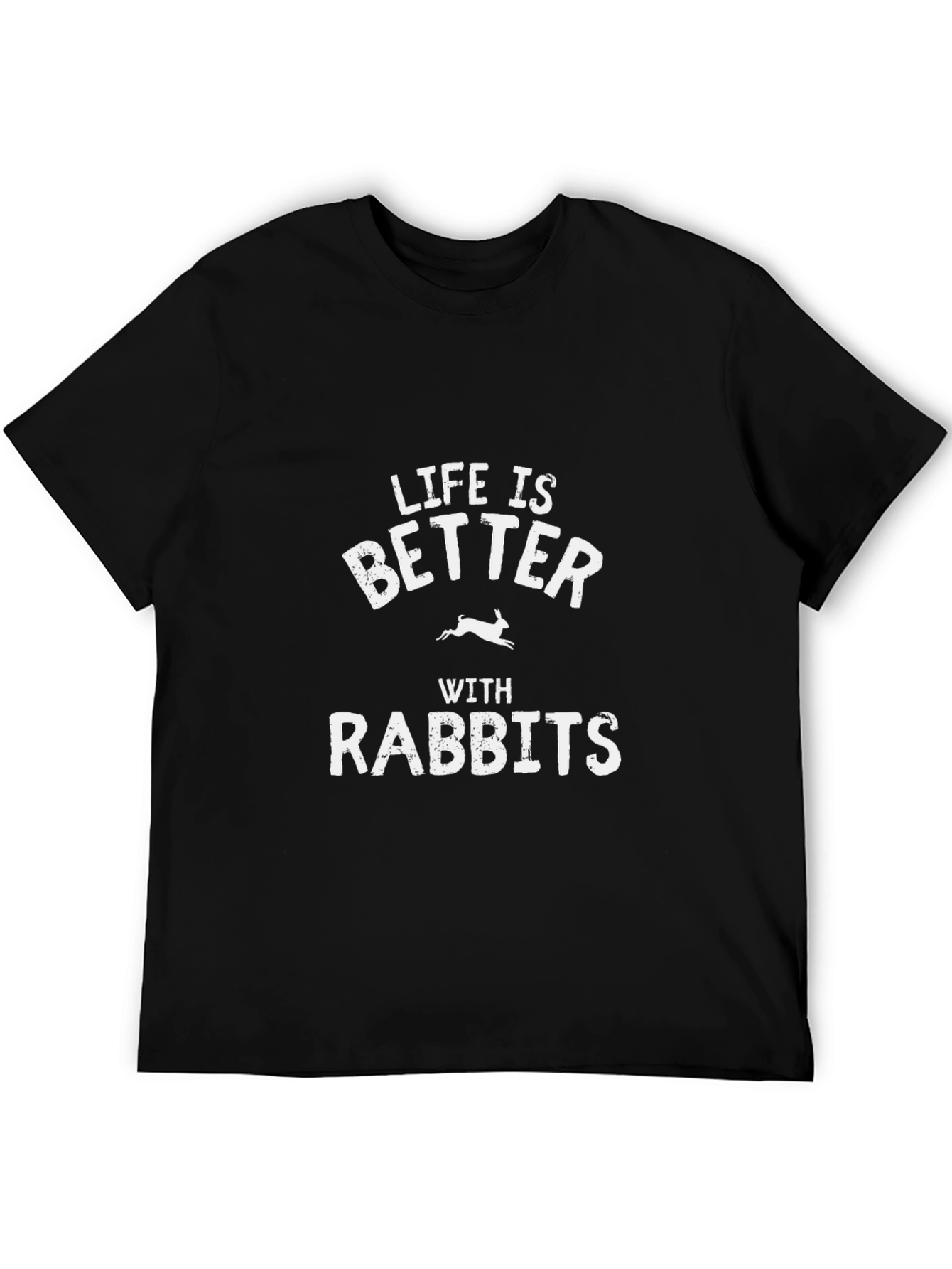 Life is Better with Rabbits Black Tee