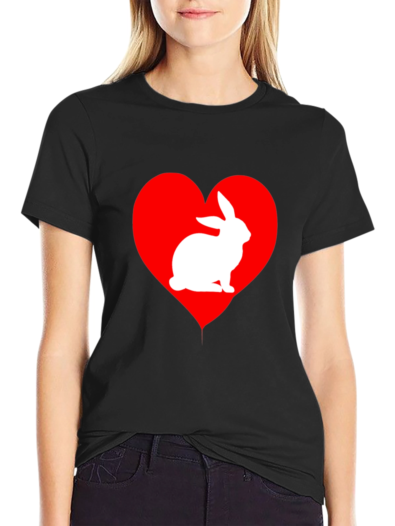 Rabbit Heart Graphic T-Shirt