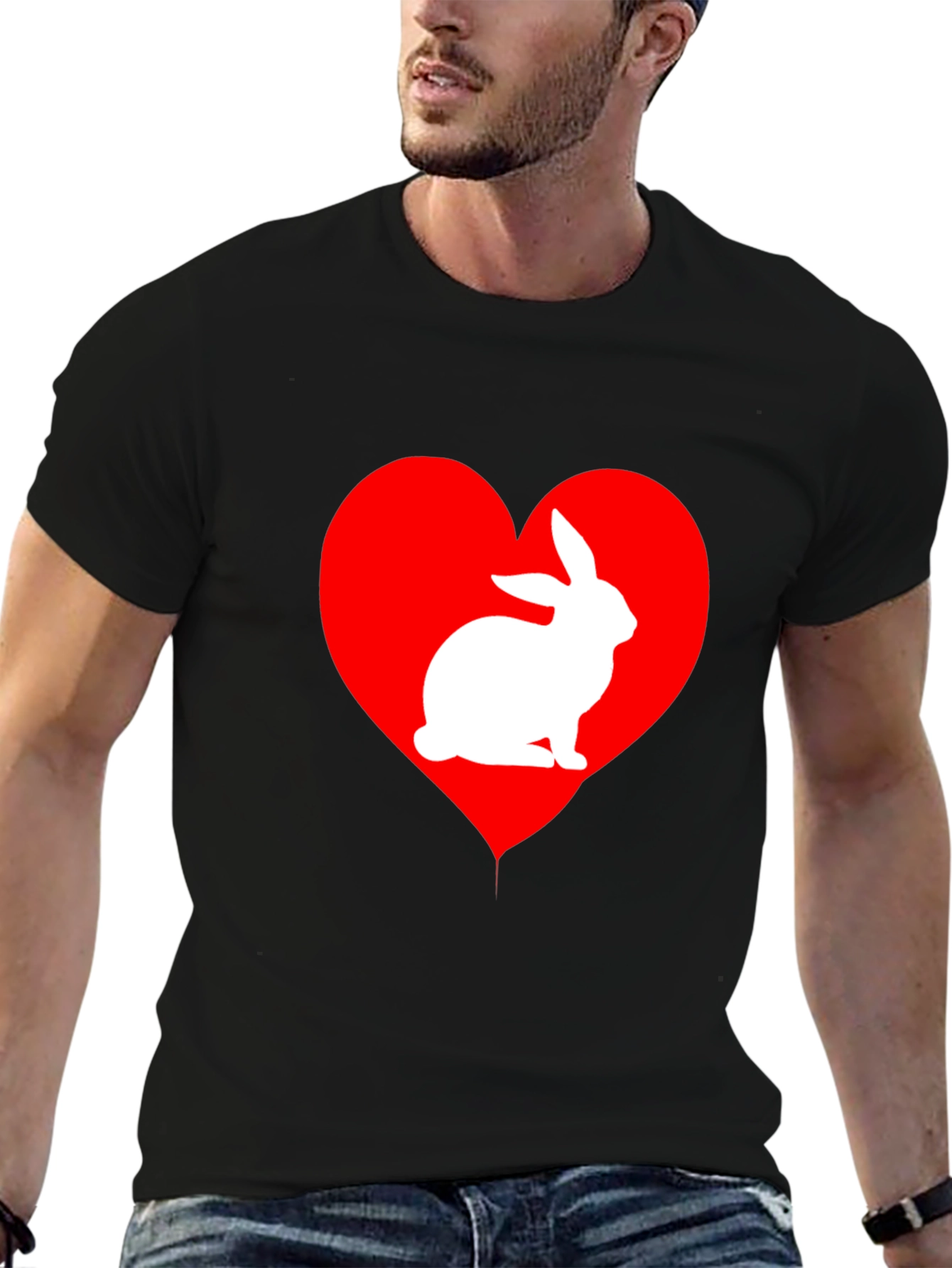 Rabbit Heart Graphic T-Shirt