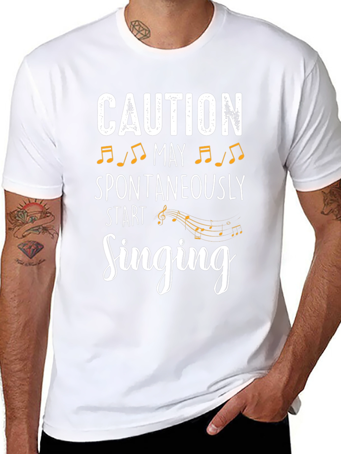 Caution May Spontaneously Start Singing T-Shirt