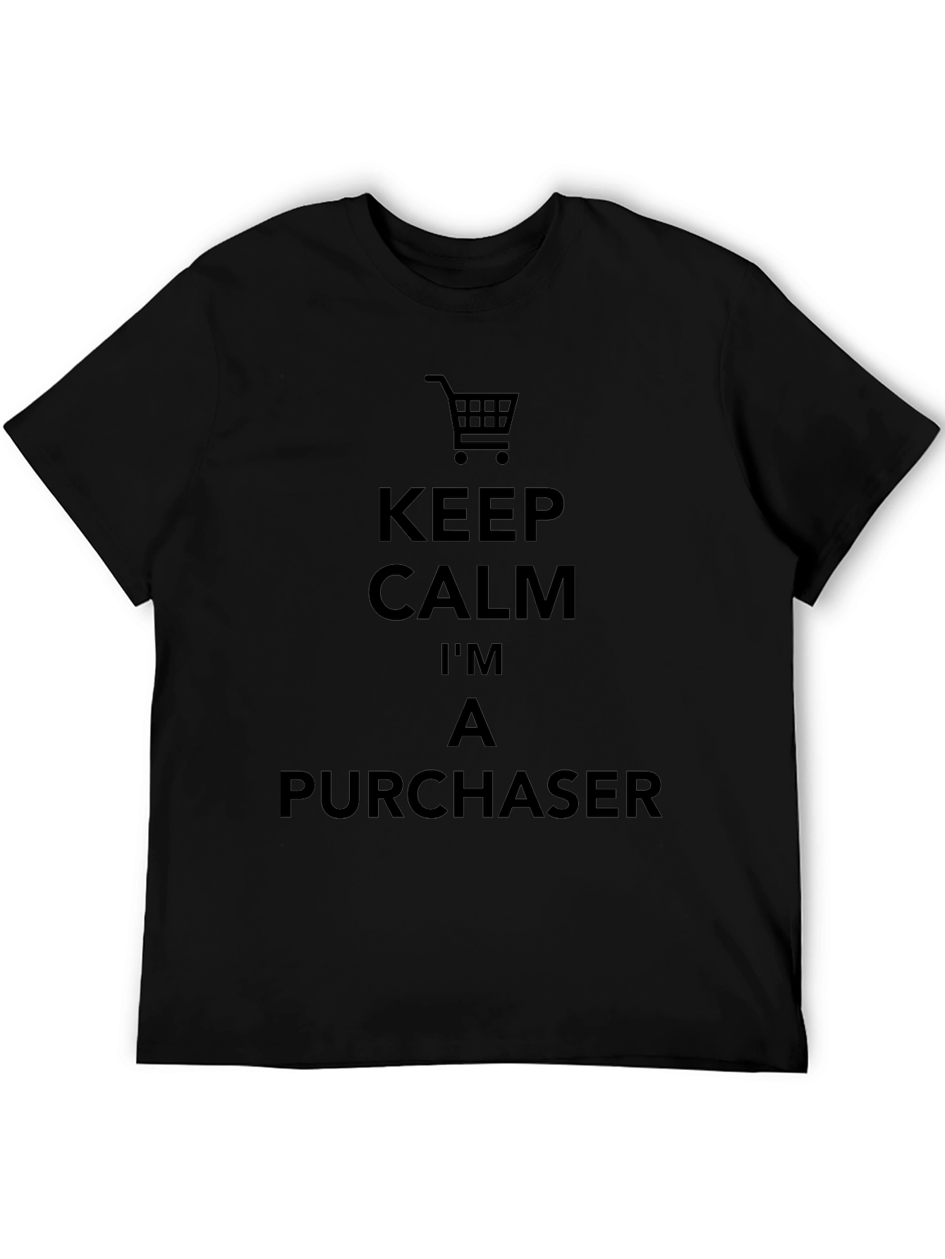 Keep Calm Purchaser Black T-Shirt