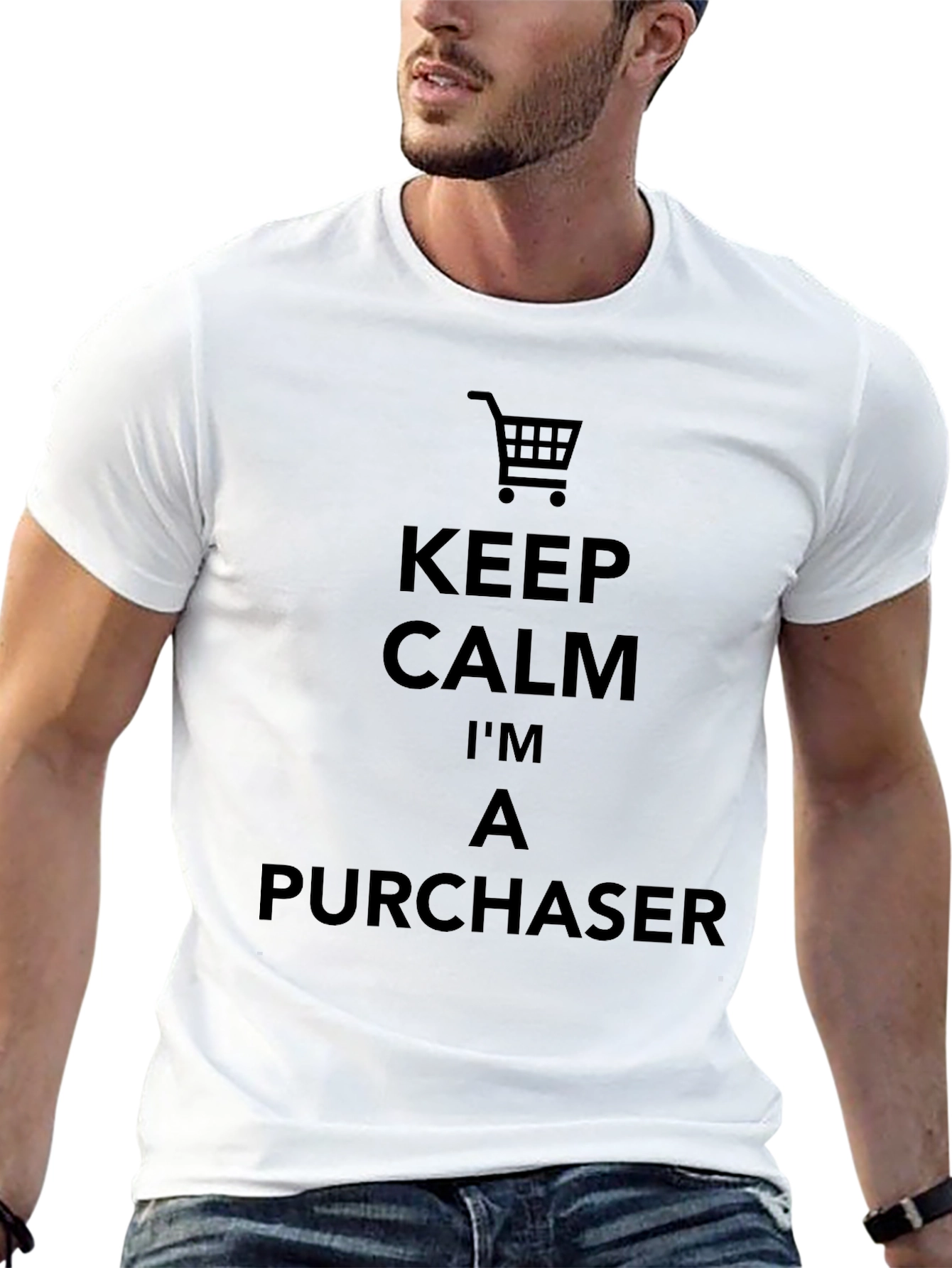 Keep Calm Purchaser Black T-Shirt