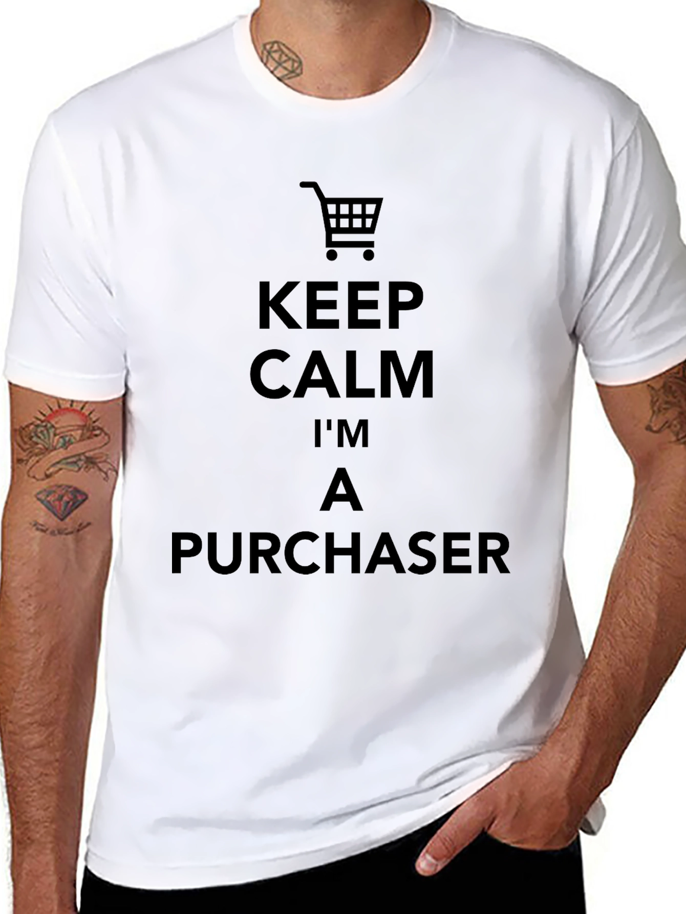 Keep Calm Purchaser Black T-Shirt