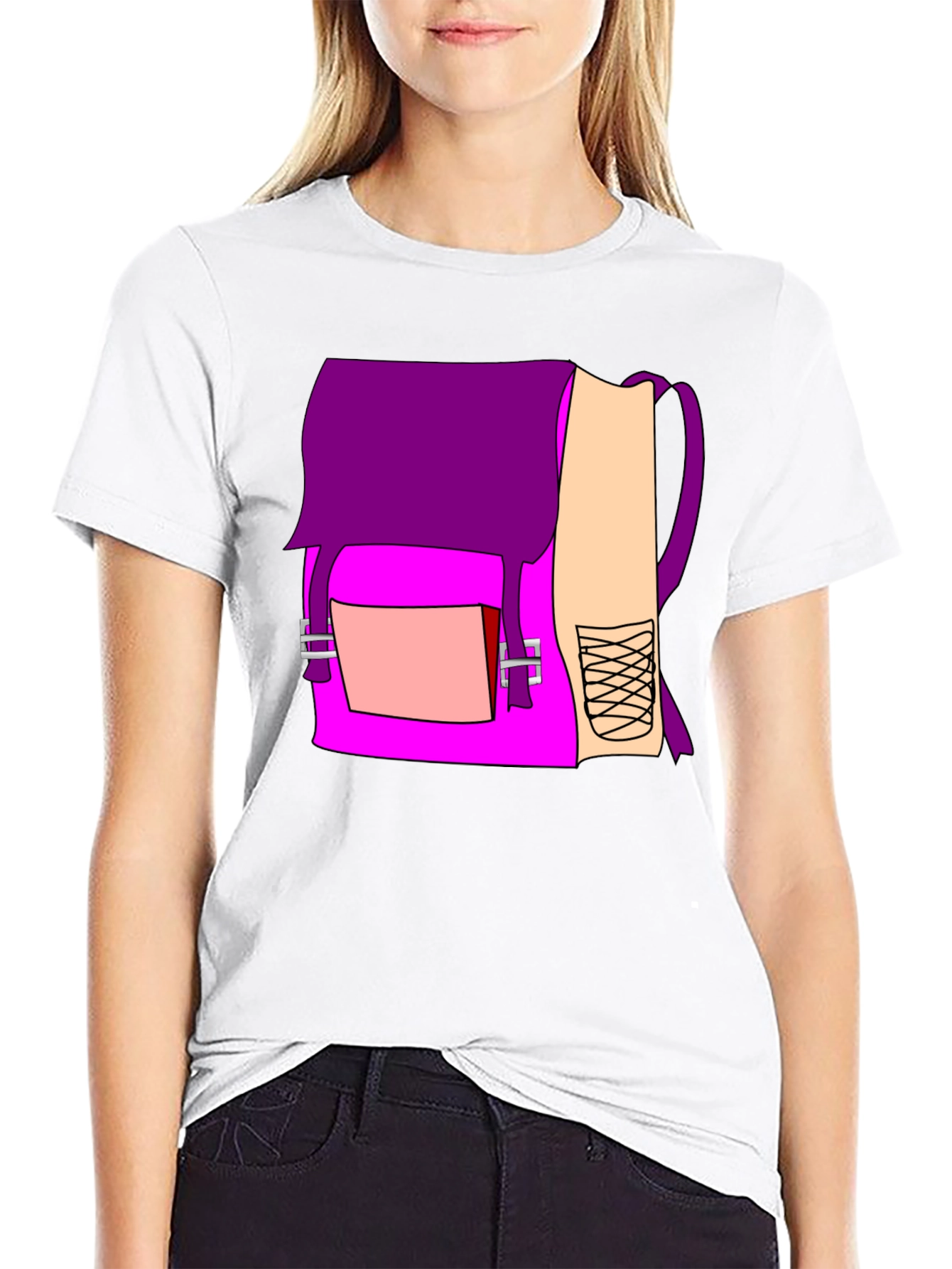 Backpack Graphic Black T-Shirt