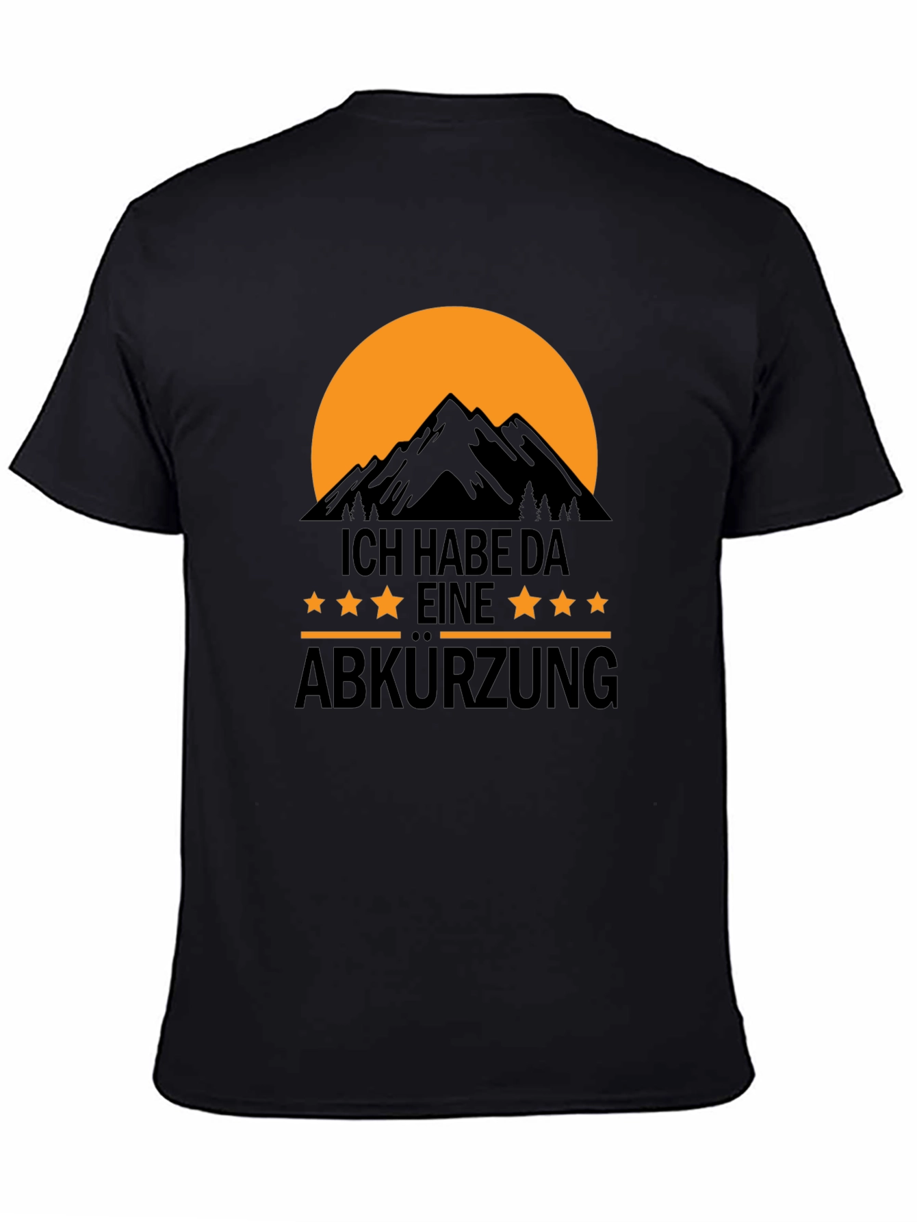 Black T-Shirt: I Have A Shortcut Mountain Design