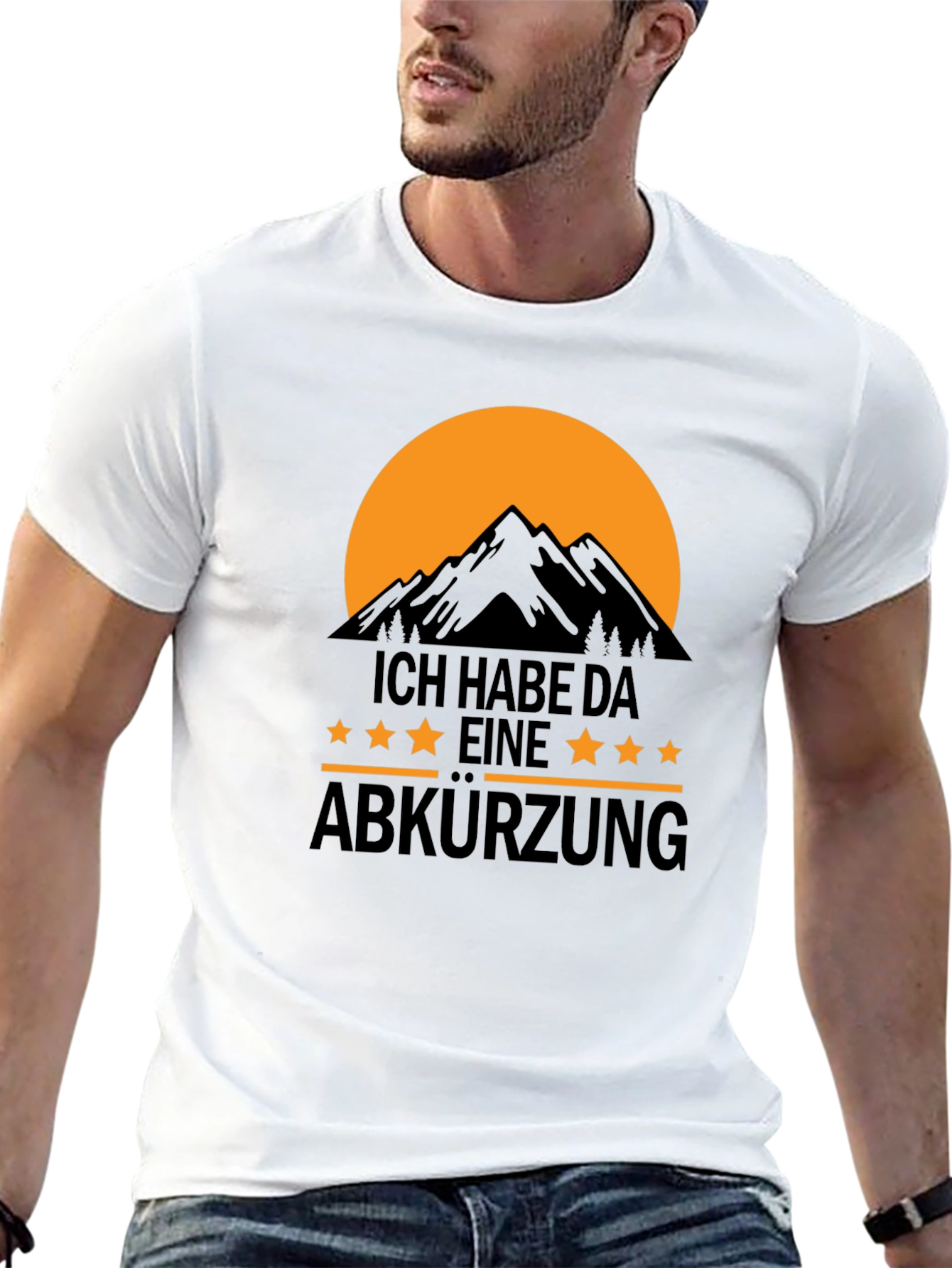 Black T-Shirt: I Have A Shortcut Mountain Design