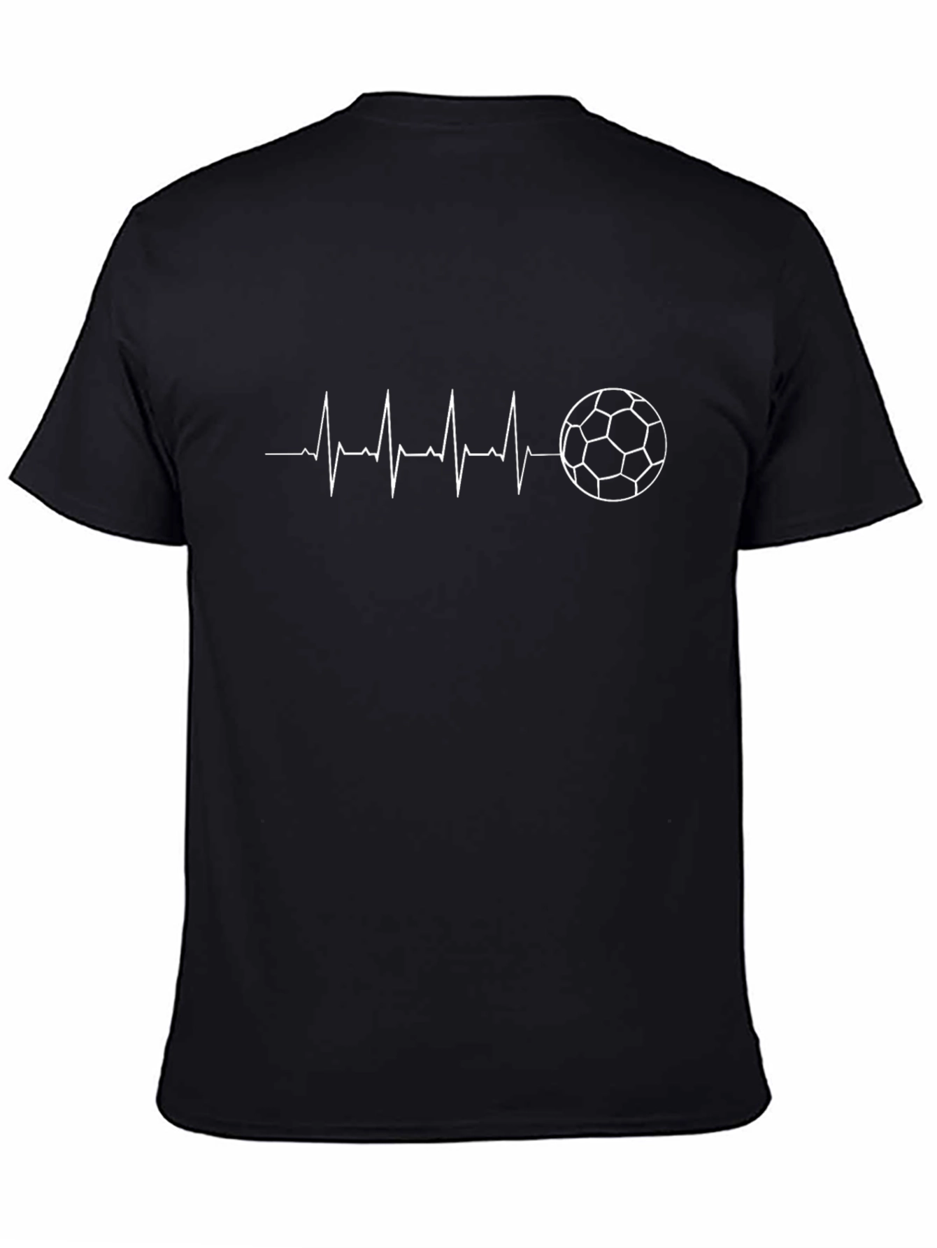 Soccer Heartbeat T-Shirt - Black