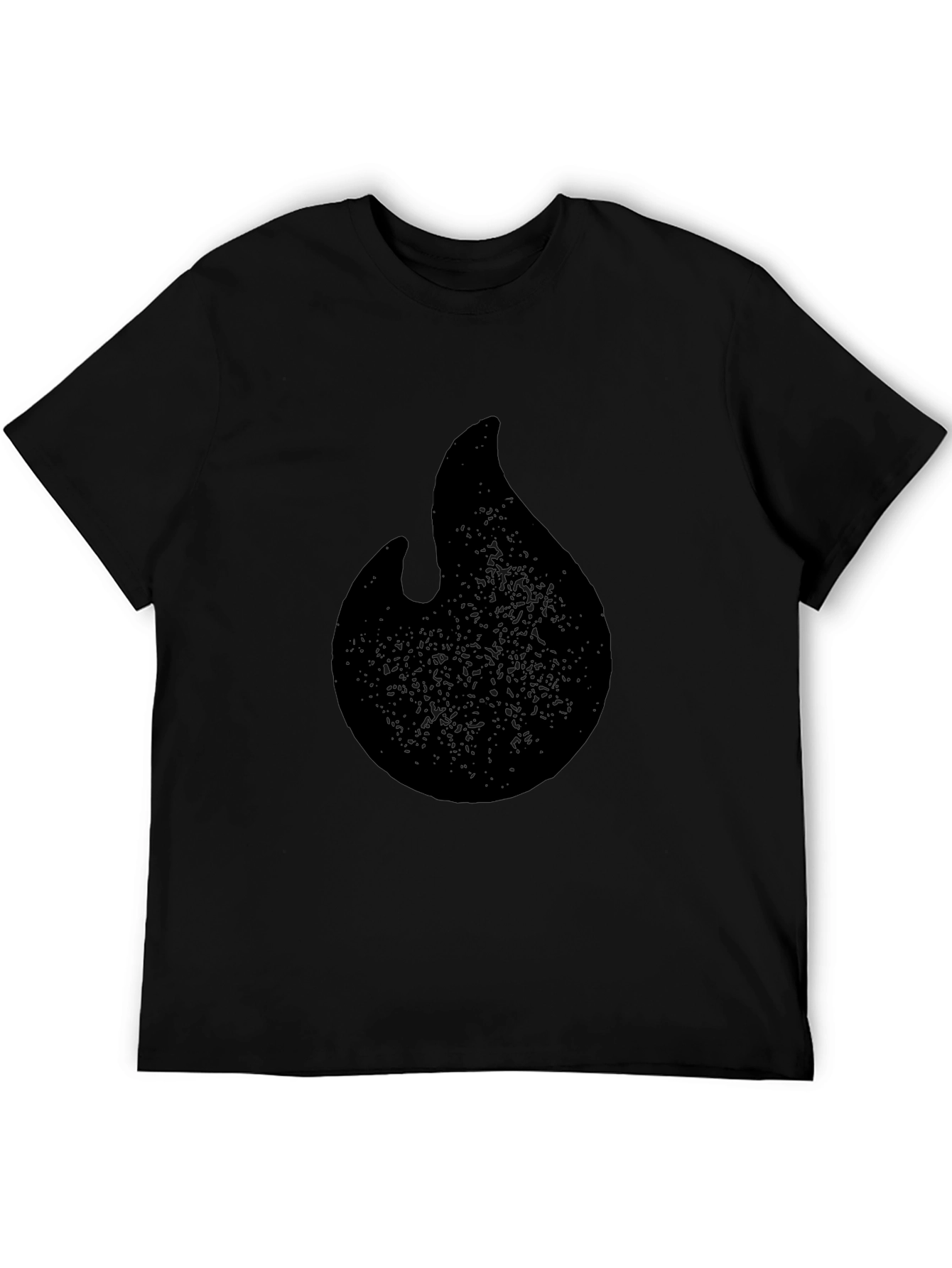Black Flame Graphic T-Shirt - Casual Style