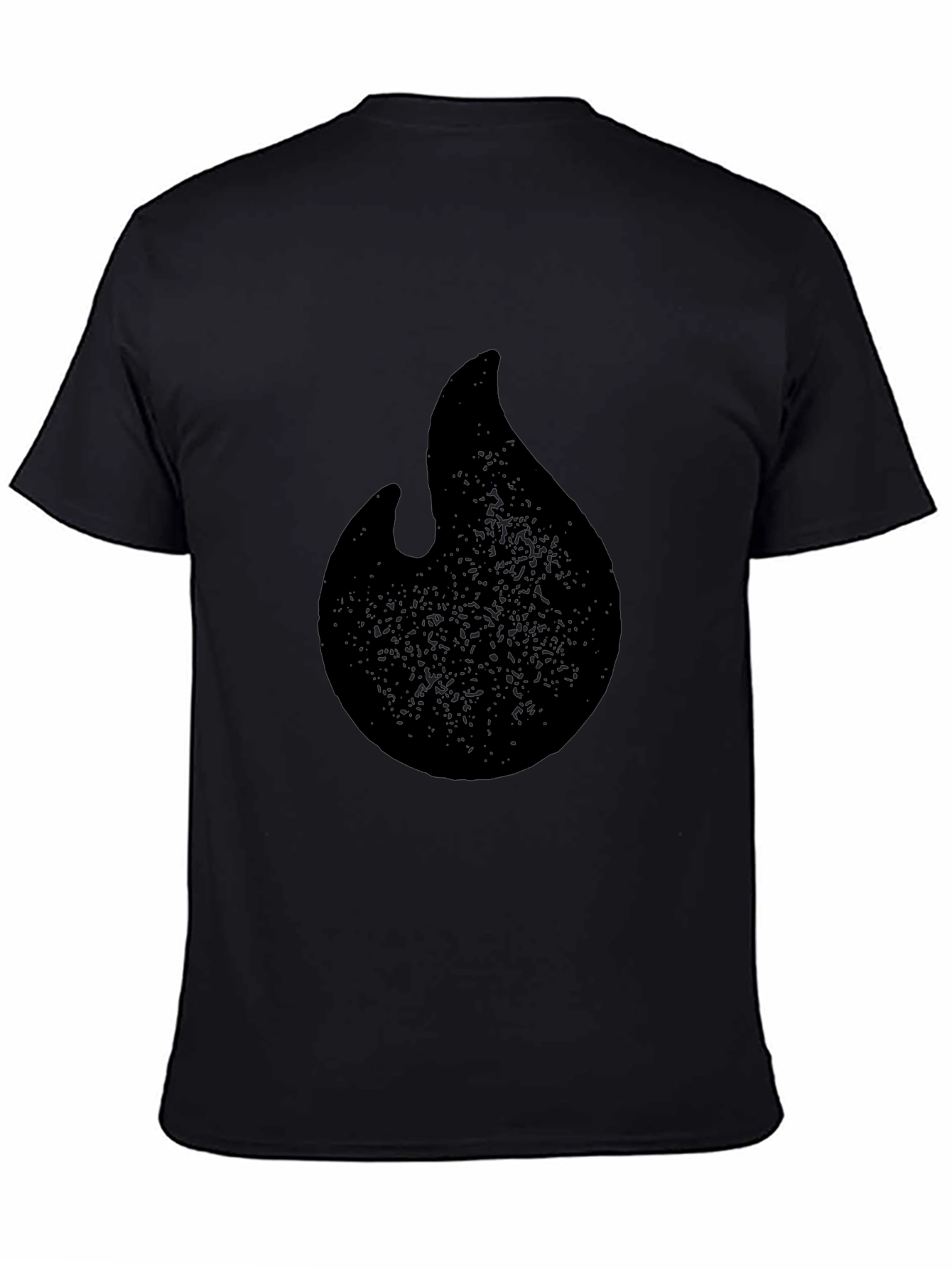 Black Flame Graphic T-Shirt - Casual Style