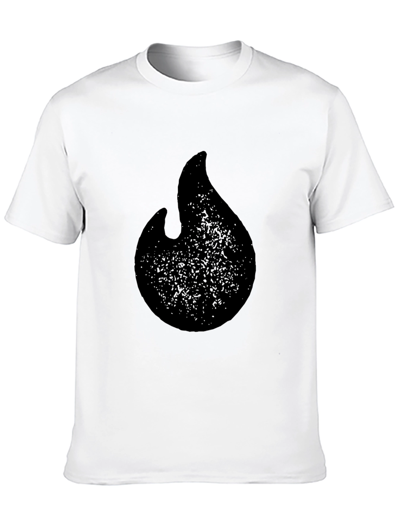 Black Flame Graphic T-Shirt - Casual Style