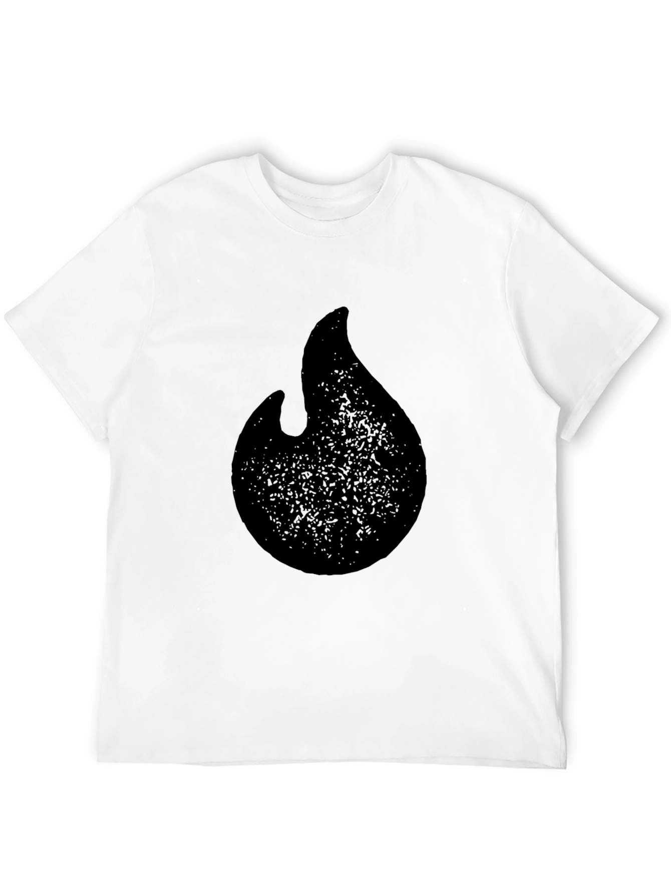Black Flame Graphic T-Shirt - Casual Style