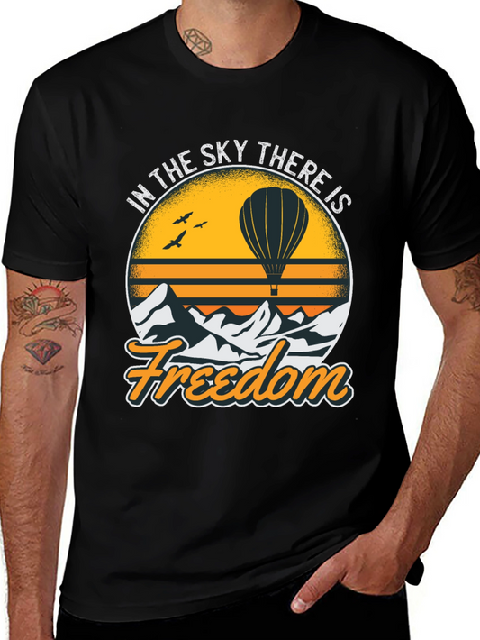 Freedom Sky Hot Air Balloon Graphic Tee