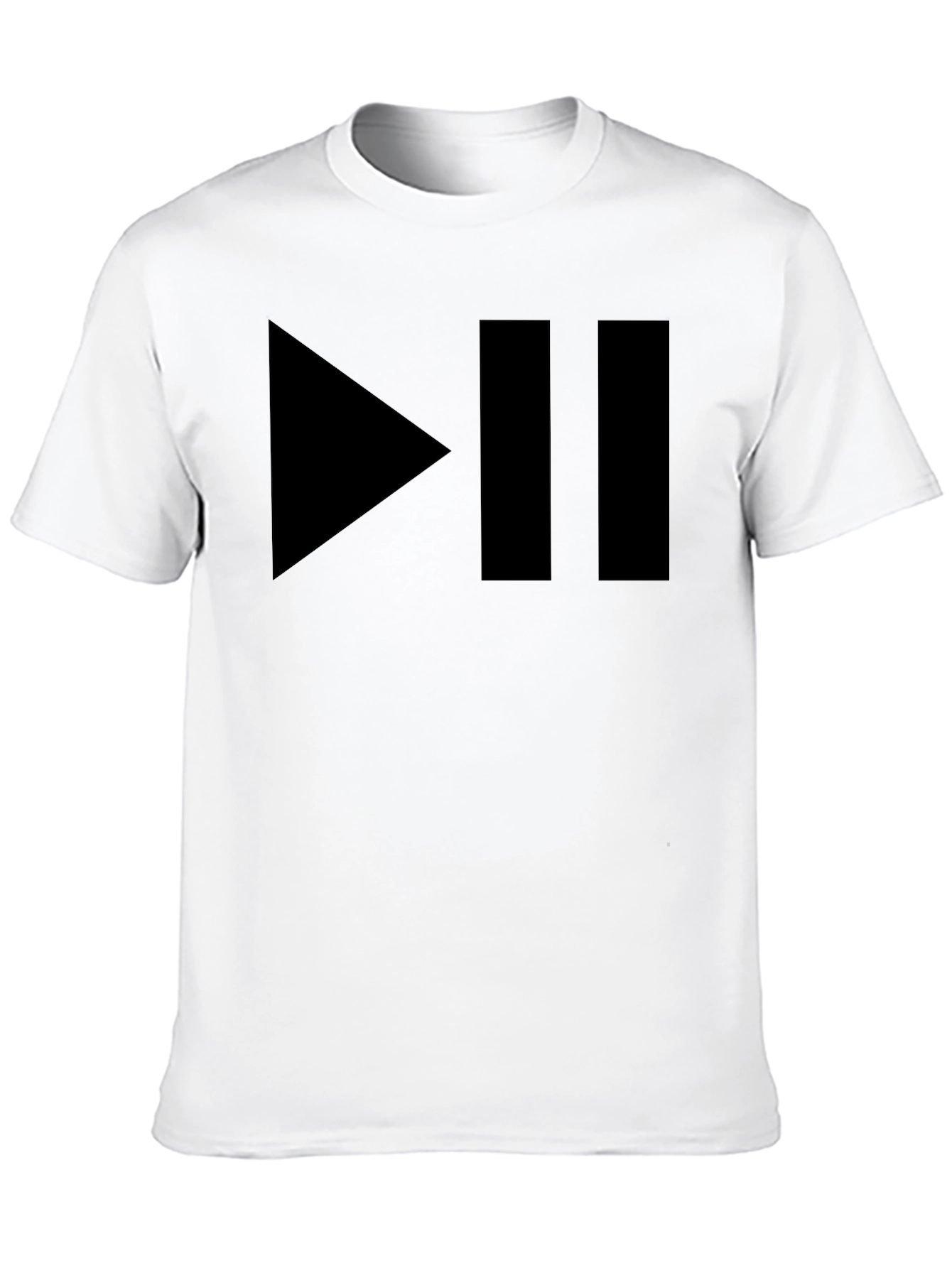 Play/Pause Black Graphic T-Shirt - Music Lover Tee