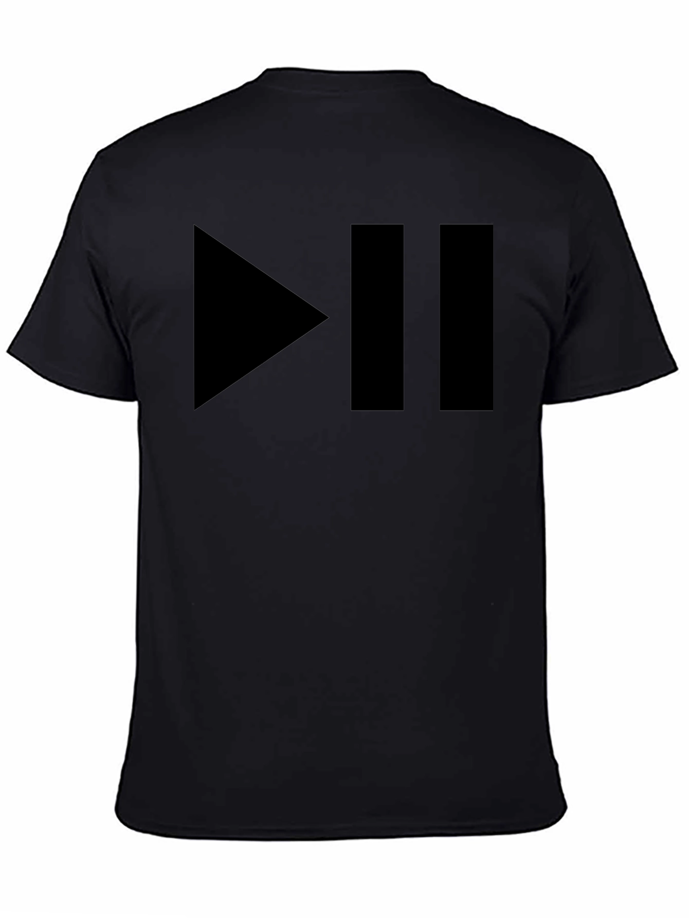 Play/Pause Black Graphic T-Shirt - Music Lover Tee