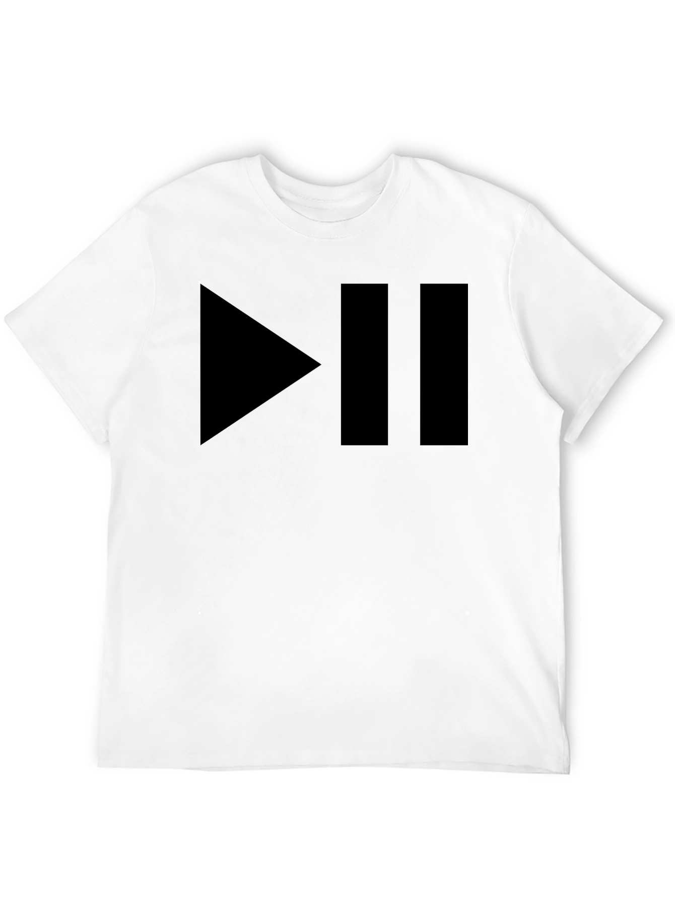 Play/Pause Black Graphic T-Shirt - Music Lover Tee