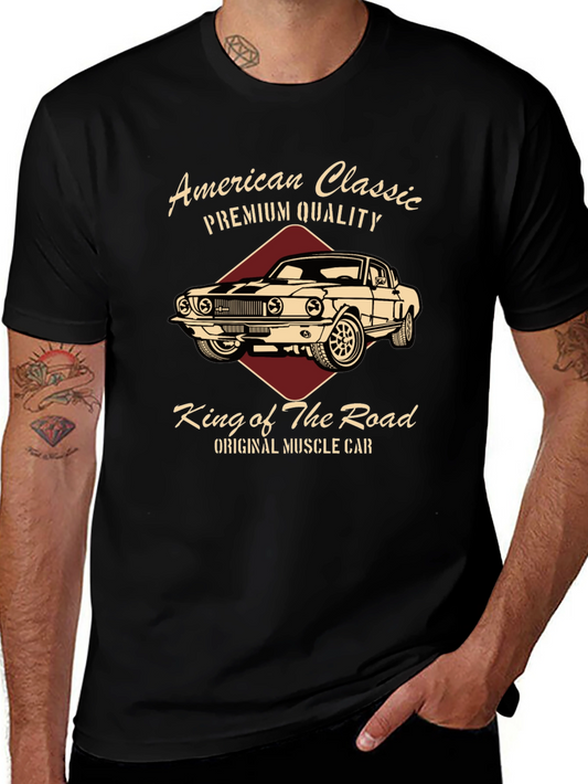 American Classic Car Graphic T-Shirt