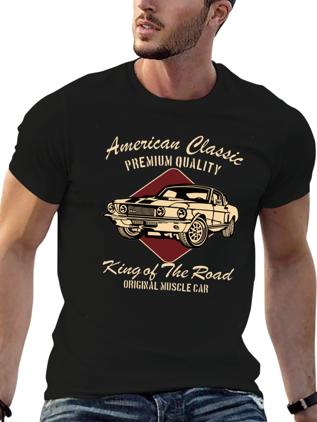 American Classic Car Graphic T-Shirt