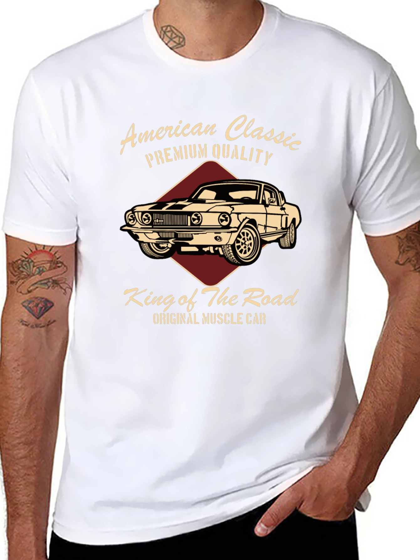 American Classic Car Graphic T-Shirt
