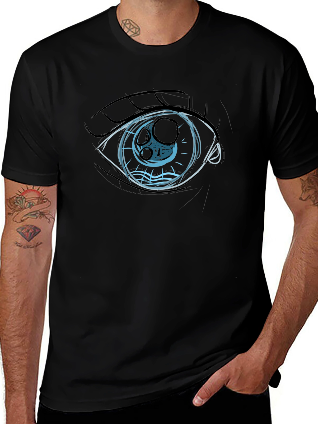 Eye Graphic Black T-Shirt