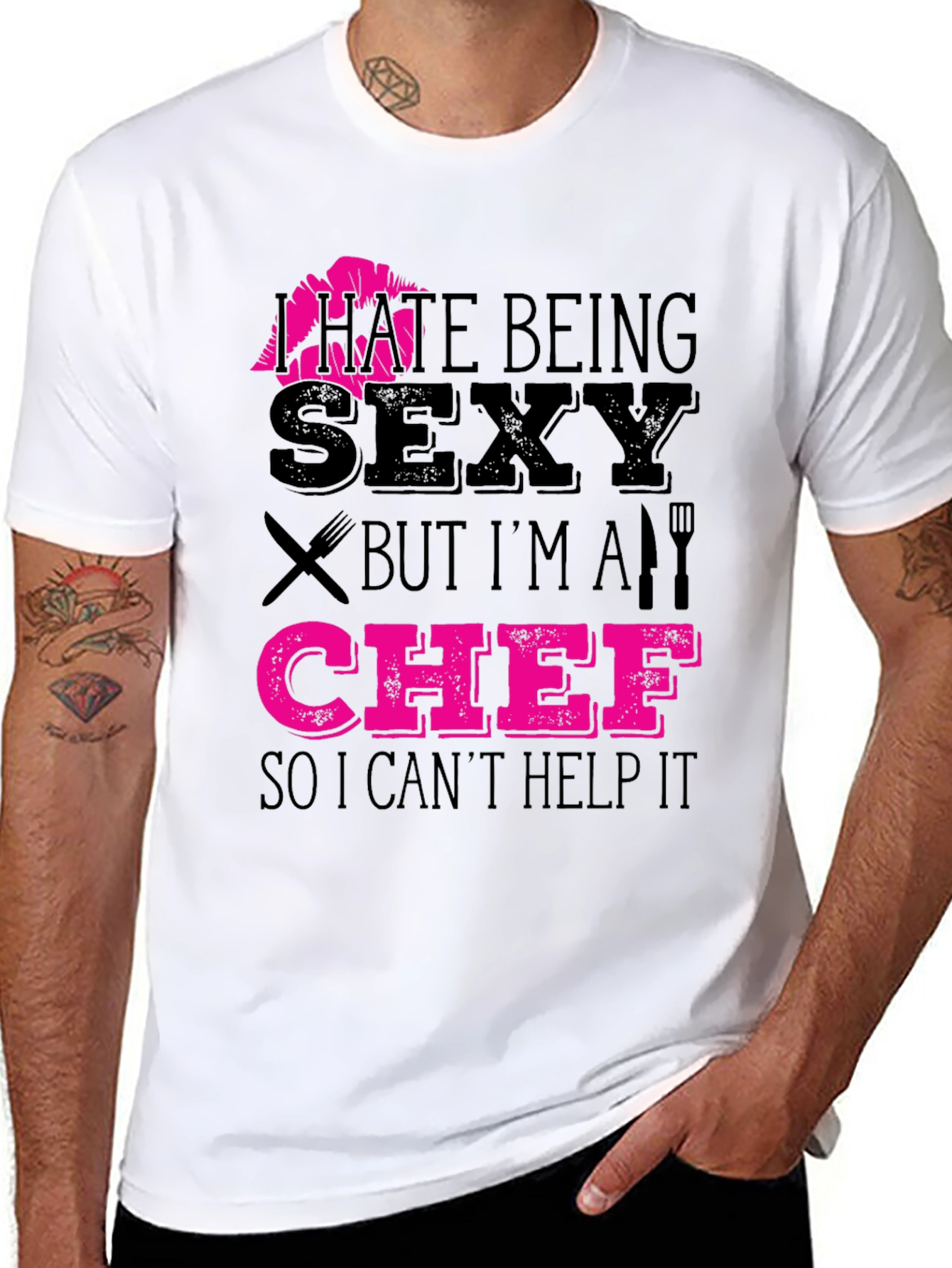 I Hate Being Sexy Chef T-Shirt Funny Cooking Apparel