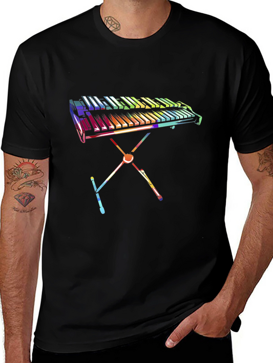 Colorful Keyboard T-Shirt - Music Lover Apparel