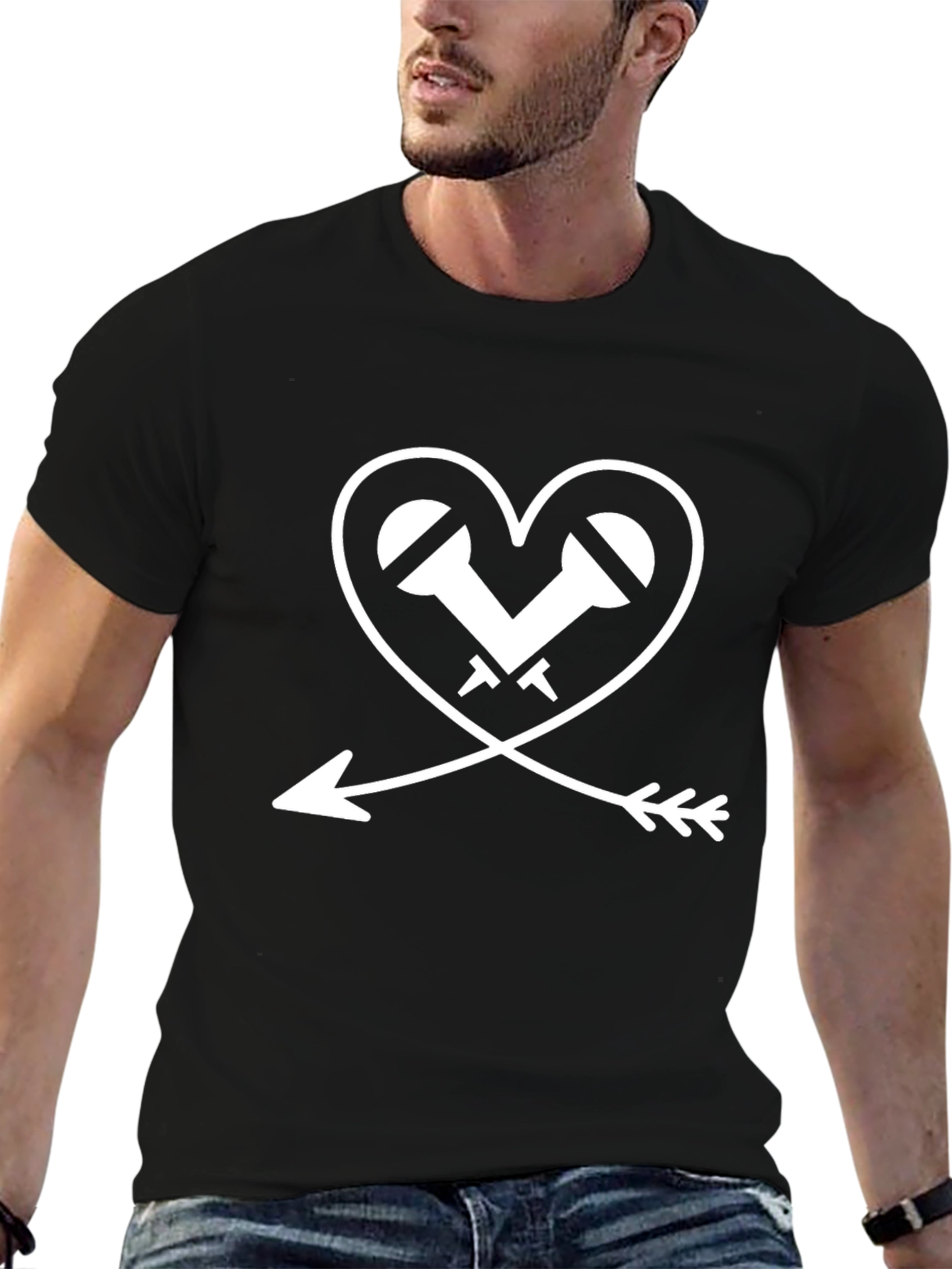 Heart Arrow Microphone T-Shirt