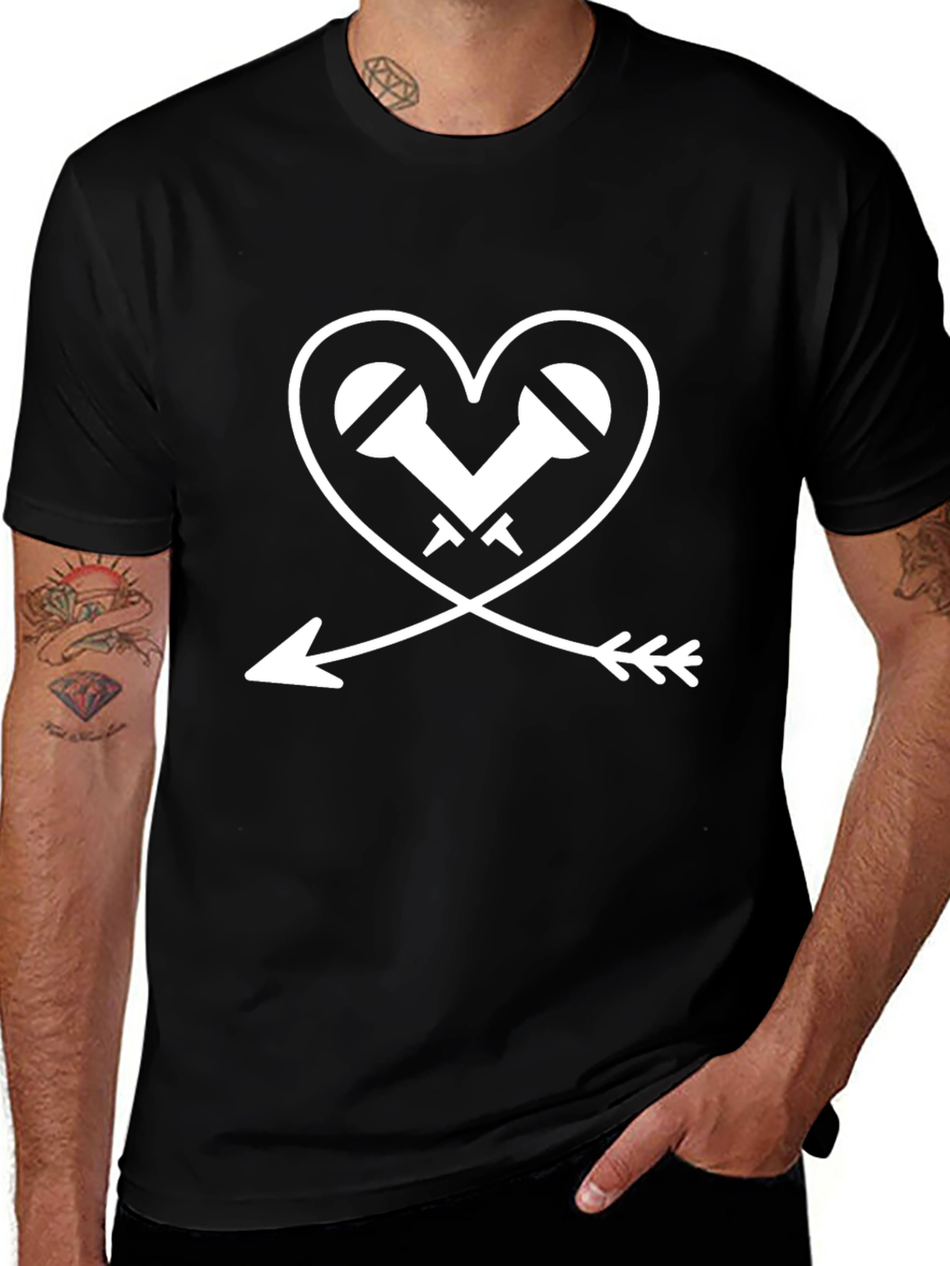 Heart Arrow Microphone T-Shirt