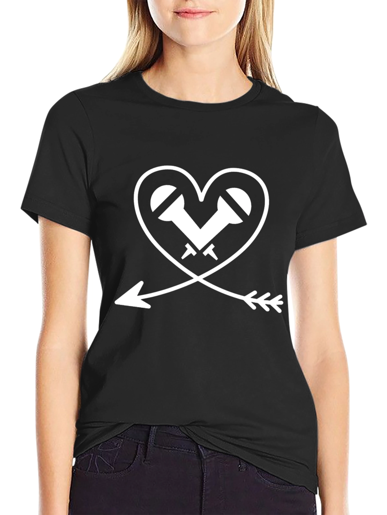 Heart Arrow Microphone T-Shirt