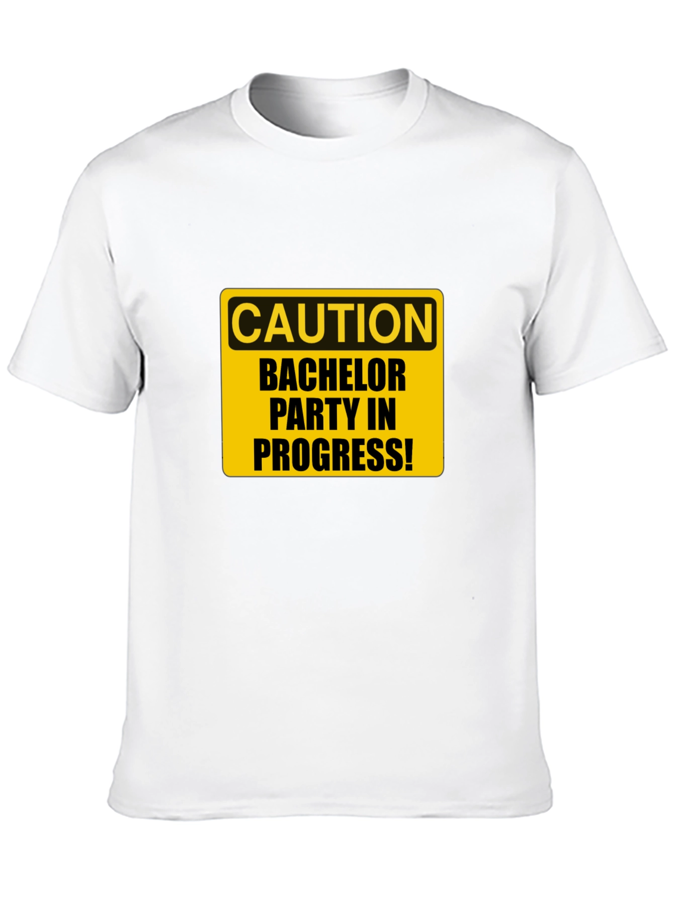 Caution Bachelor Party in Progress Black T-Shirt