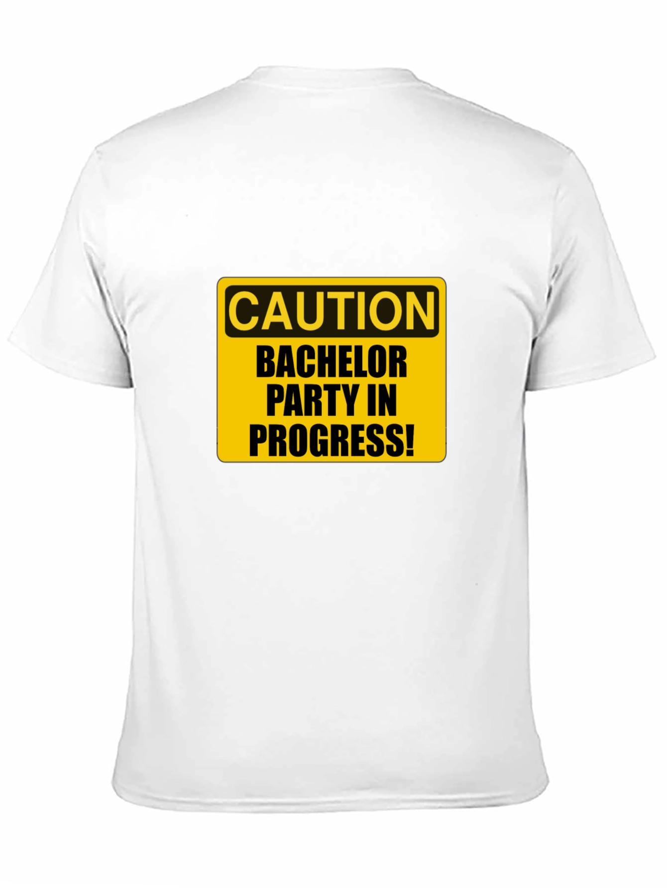 Caution Bachelor Party in Progress Black T-Shirt