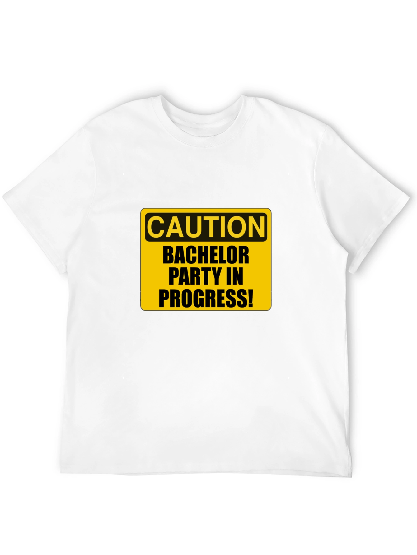 Caution Bachelor Party in Progress Black T-Shirt