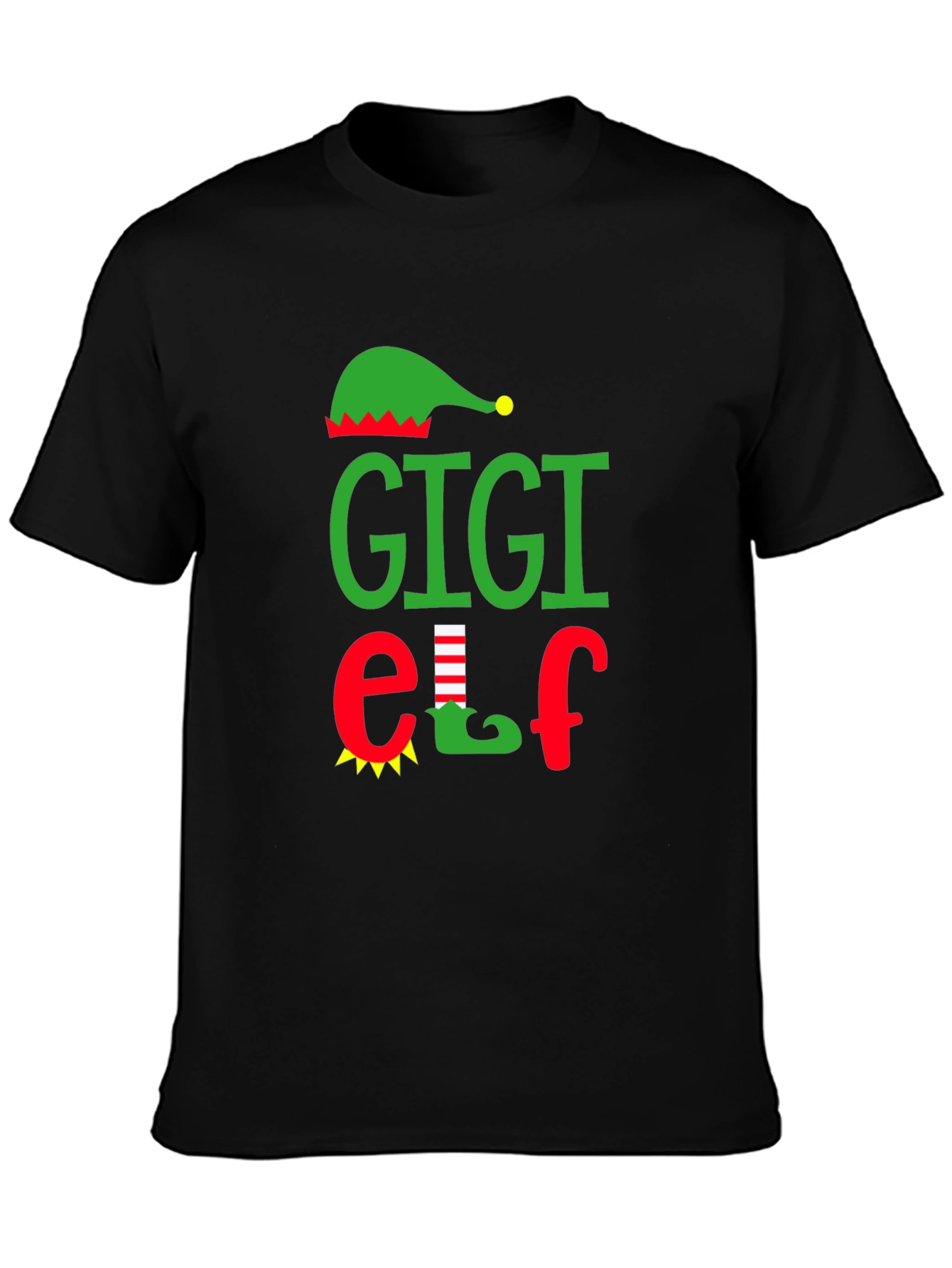 Gigi Elf Graphic Tee - Holiday Family Matching Shirt