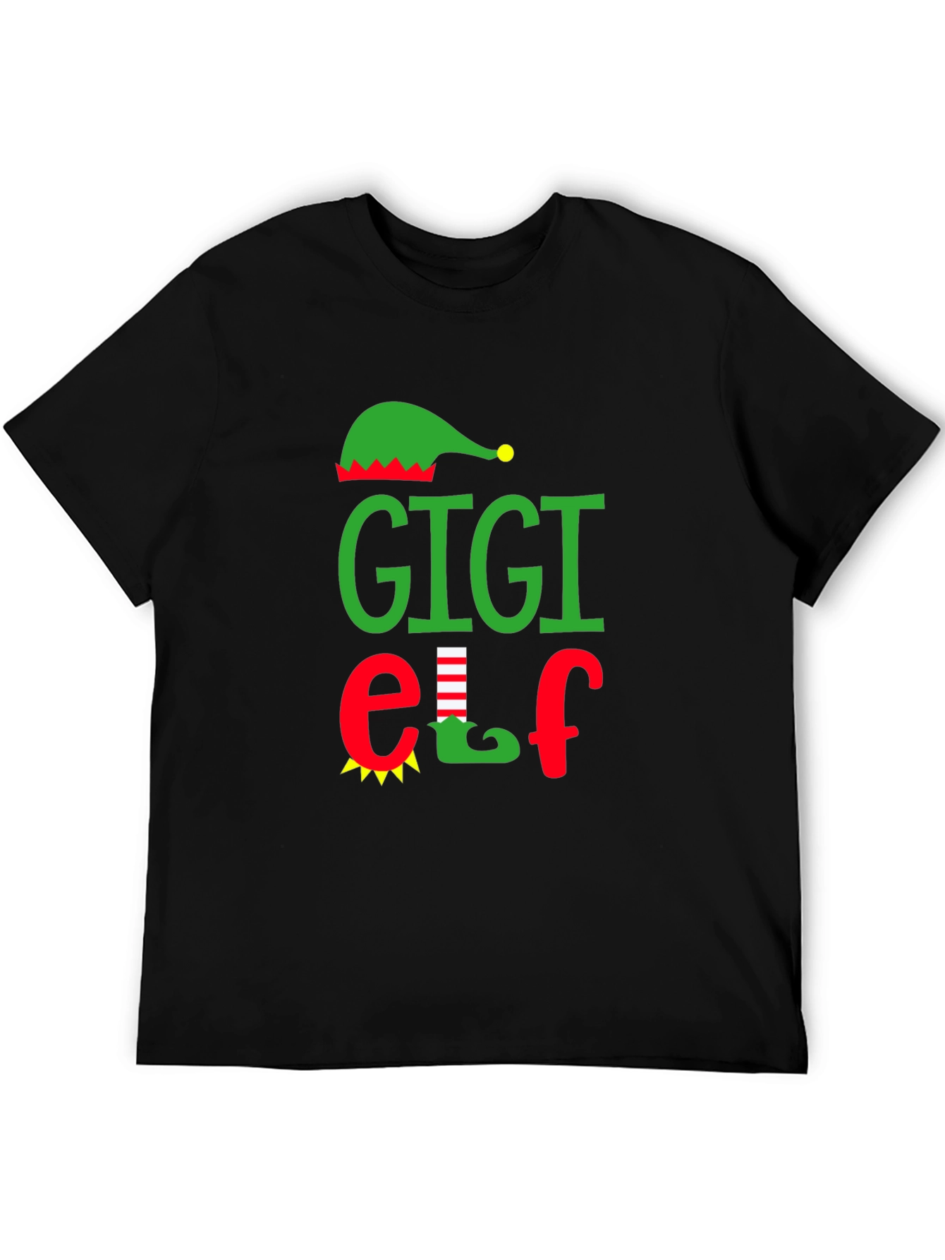 Gigi Elf Graphic Tee - Holiday Family Matching Shirt