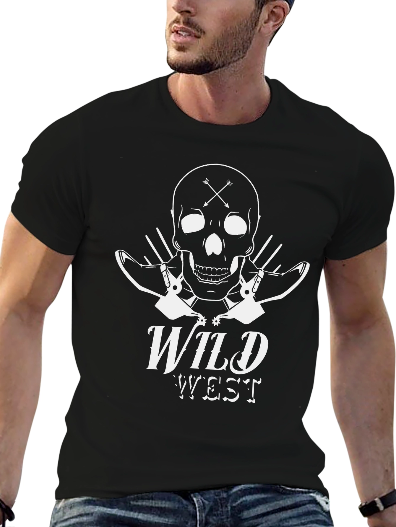 Wild West Skull Graphic Tee