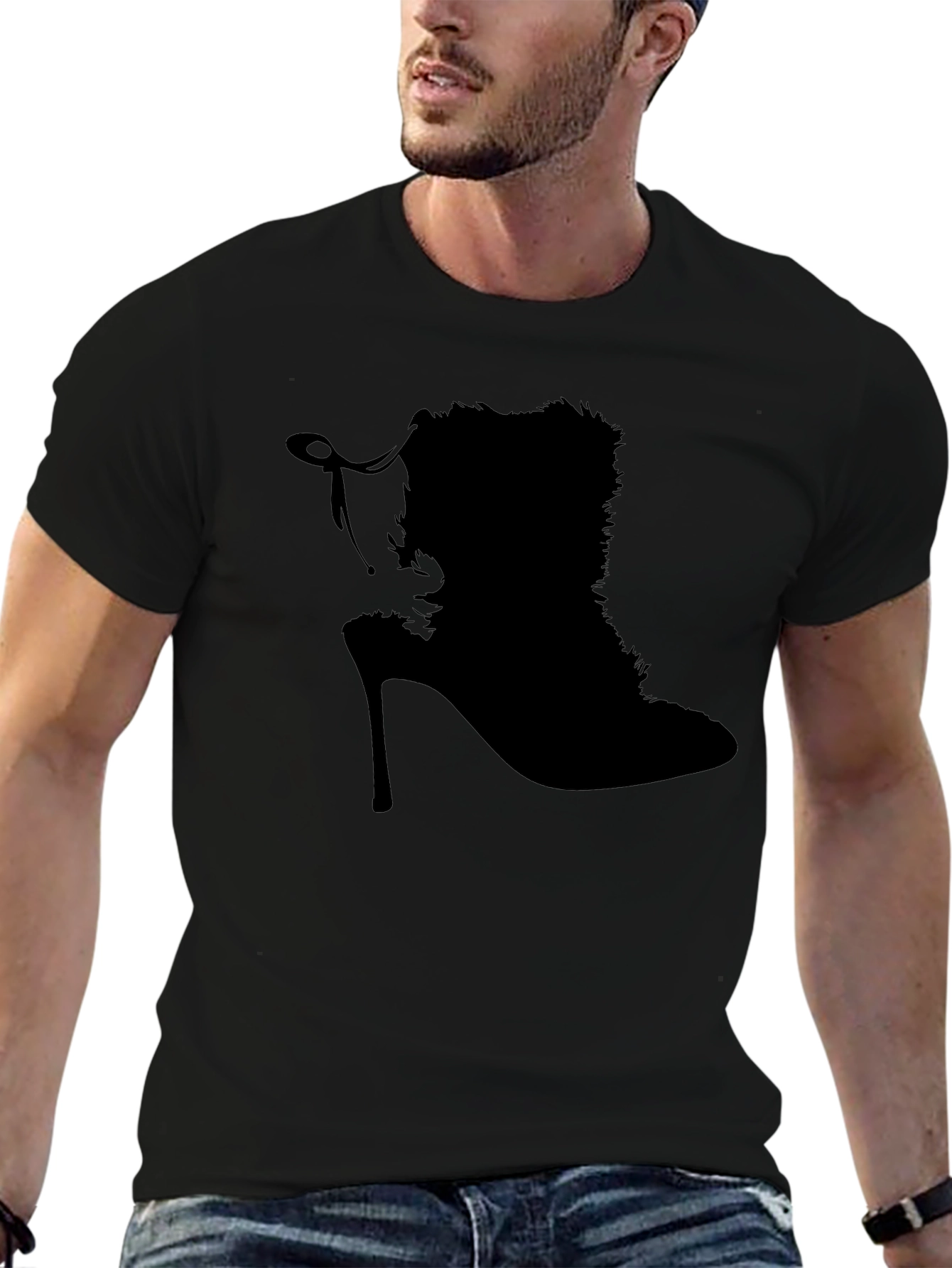 Stylish Silhouette Heel T-Shirt