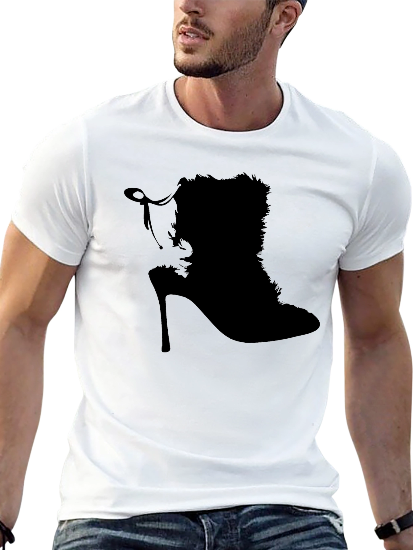 Stylish Silhouette Heel T-Shirt