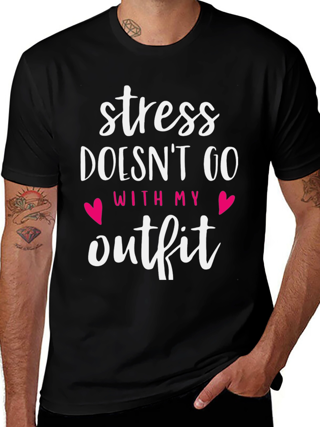Stress Doesnt Go With My Outfit Graphic Tee